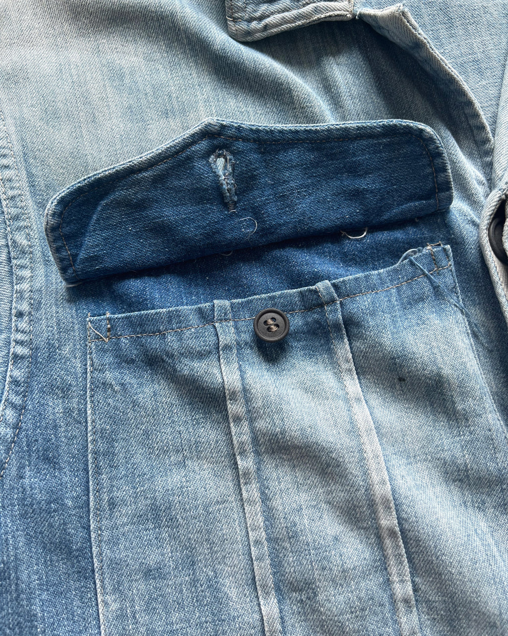 1950S FADED JAPANESE DENIM WORK JACKET (M)