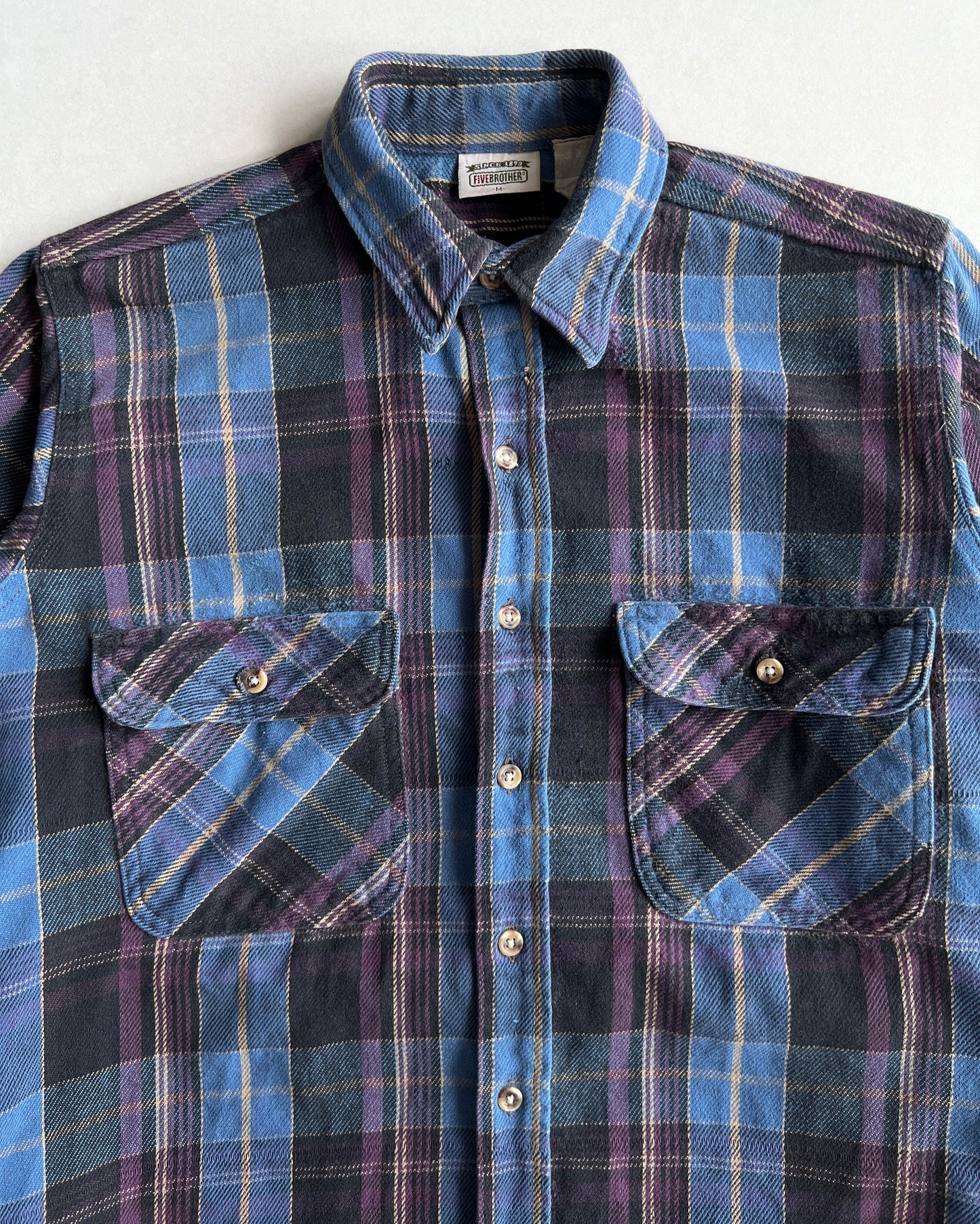 1990S FIVE BROTHER DOUBLE POCKET FLANNEL (M)