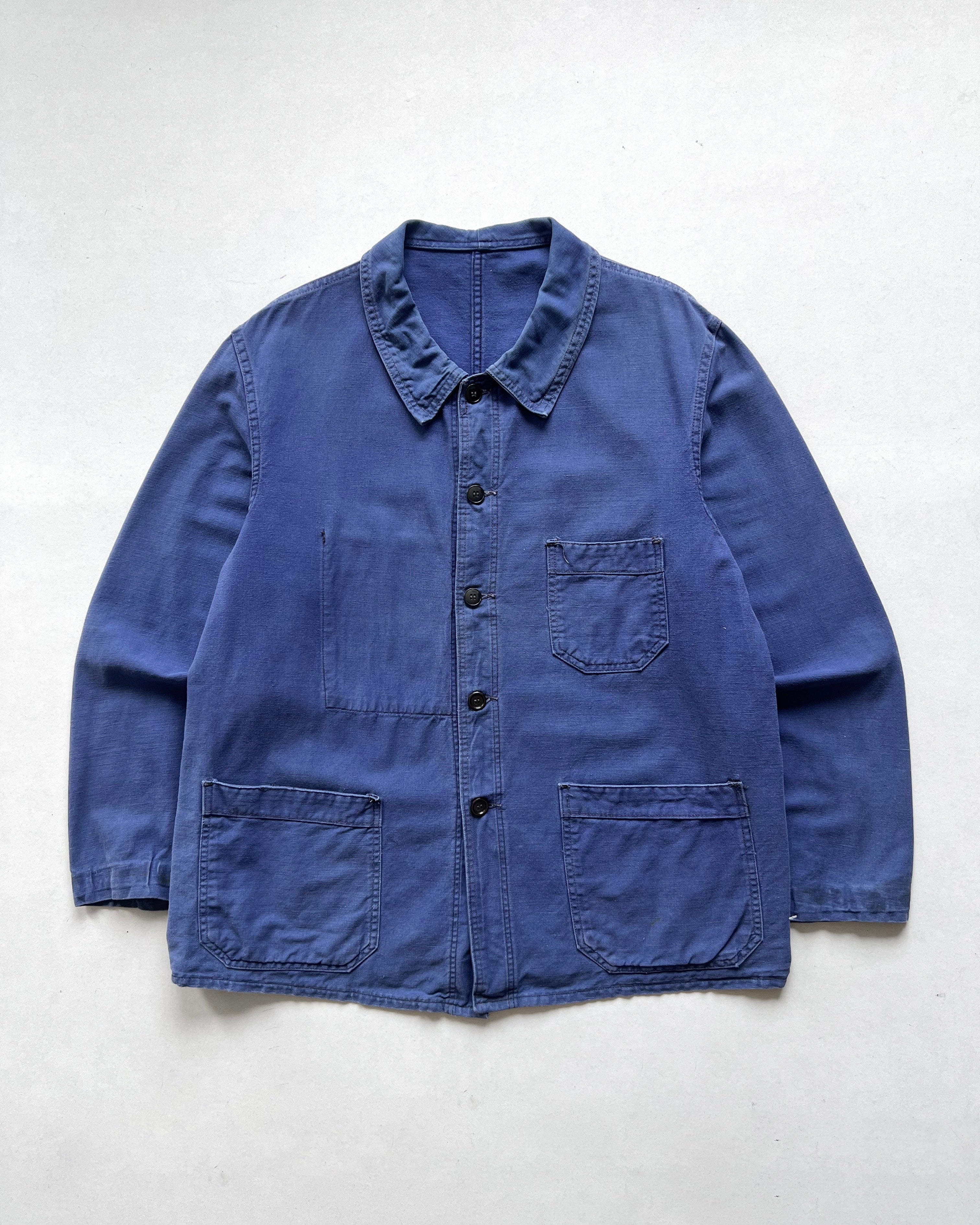 1950S FRENCH KONECO INDIGO WORK JACKET (L)