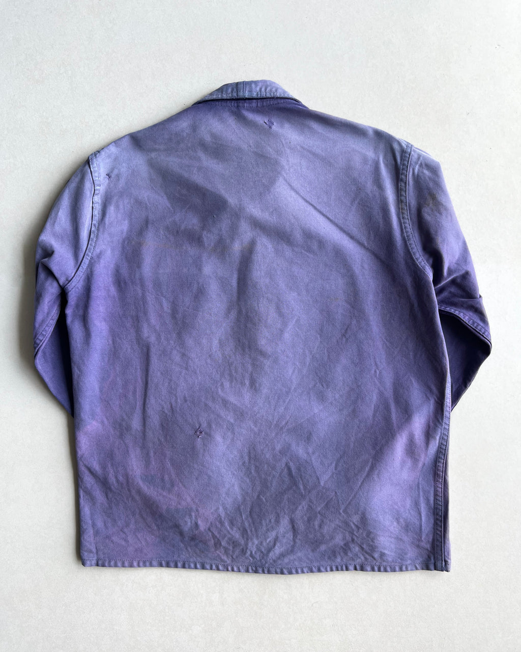 1970S SUN FADED PURPLE FRENCH WORK CHORE JACKET (L)