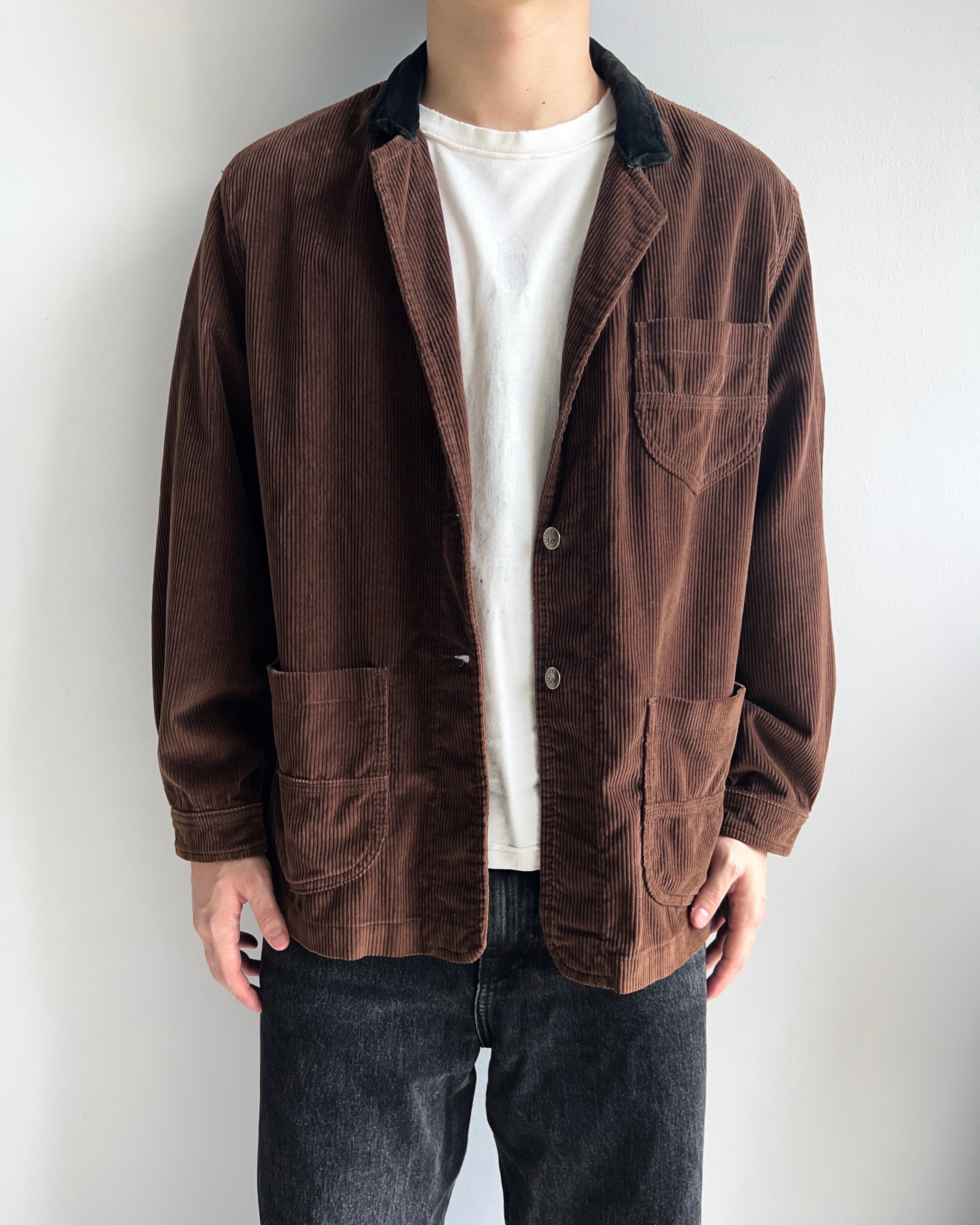 1980S RIVETED LEE CORDUROY BLAZER (L)