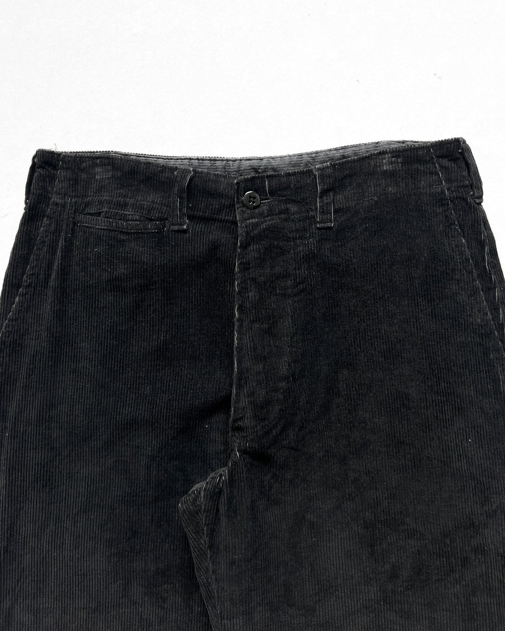 1980S BLACK CORDUROY WORK TROUSERS (32)