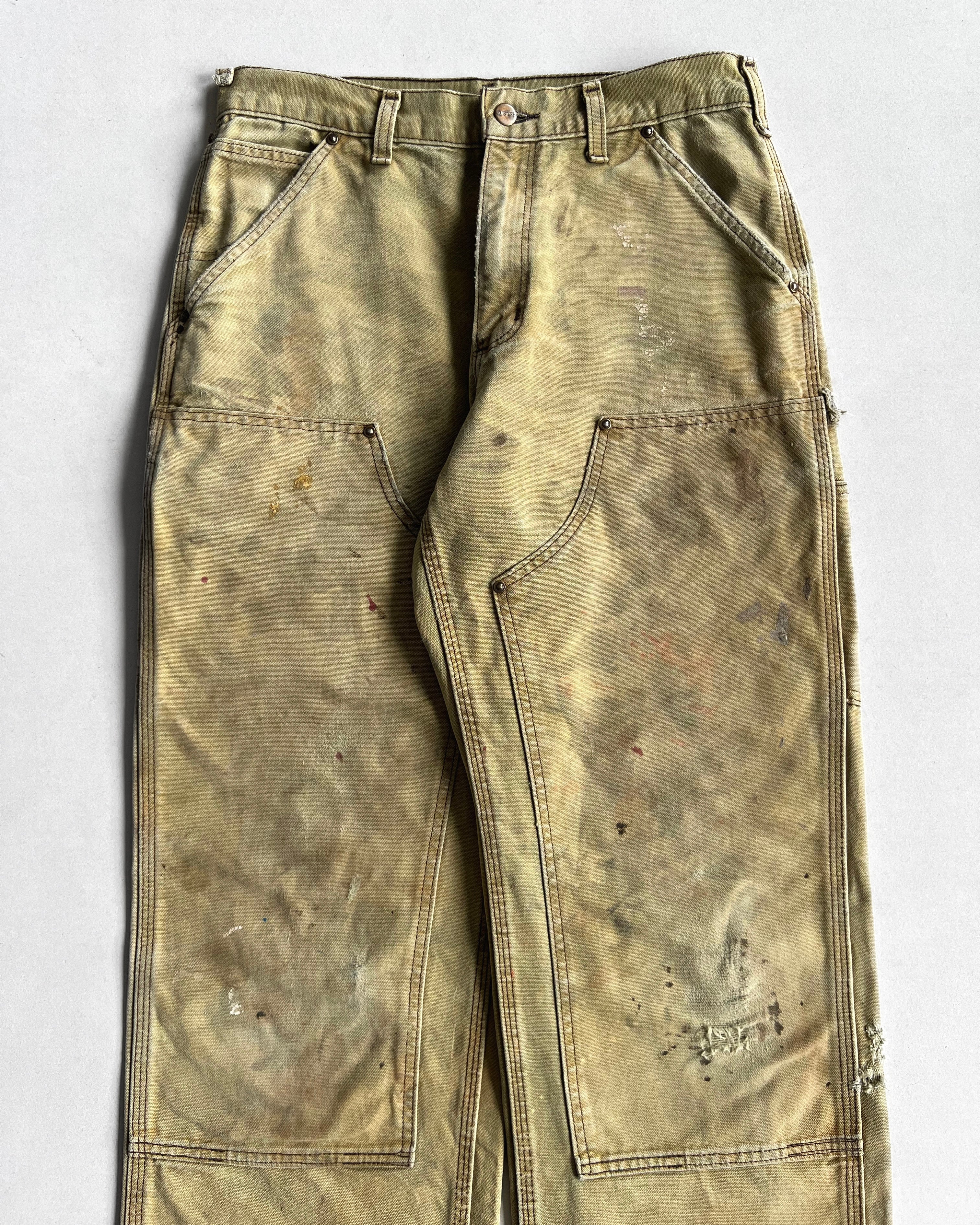 2000S BLEACHED CARHARTT DOUBLE KNEE WORK PANTS (32)