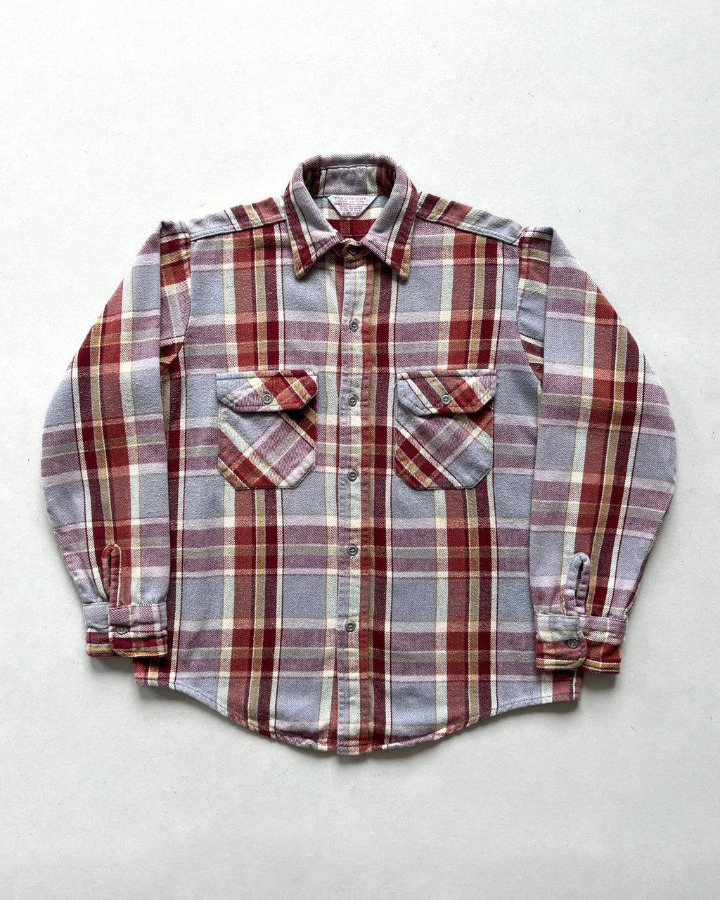 1970S FROSTPROOF PLAID FLANNEL SHIRT (M)
