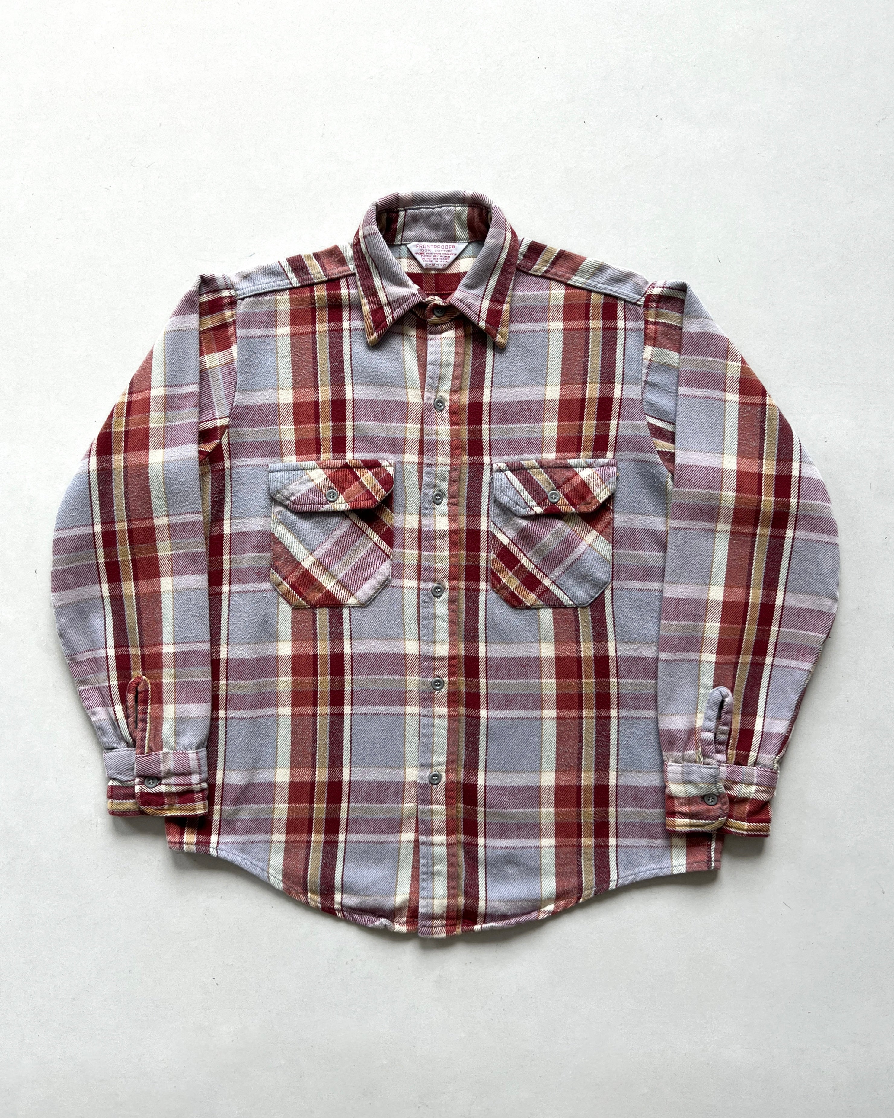 1970S FROSTPROOF PLAID FLANNEL SHIRT (M)