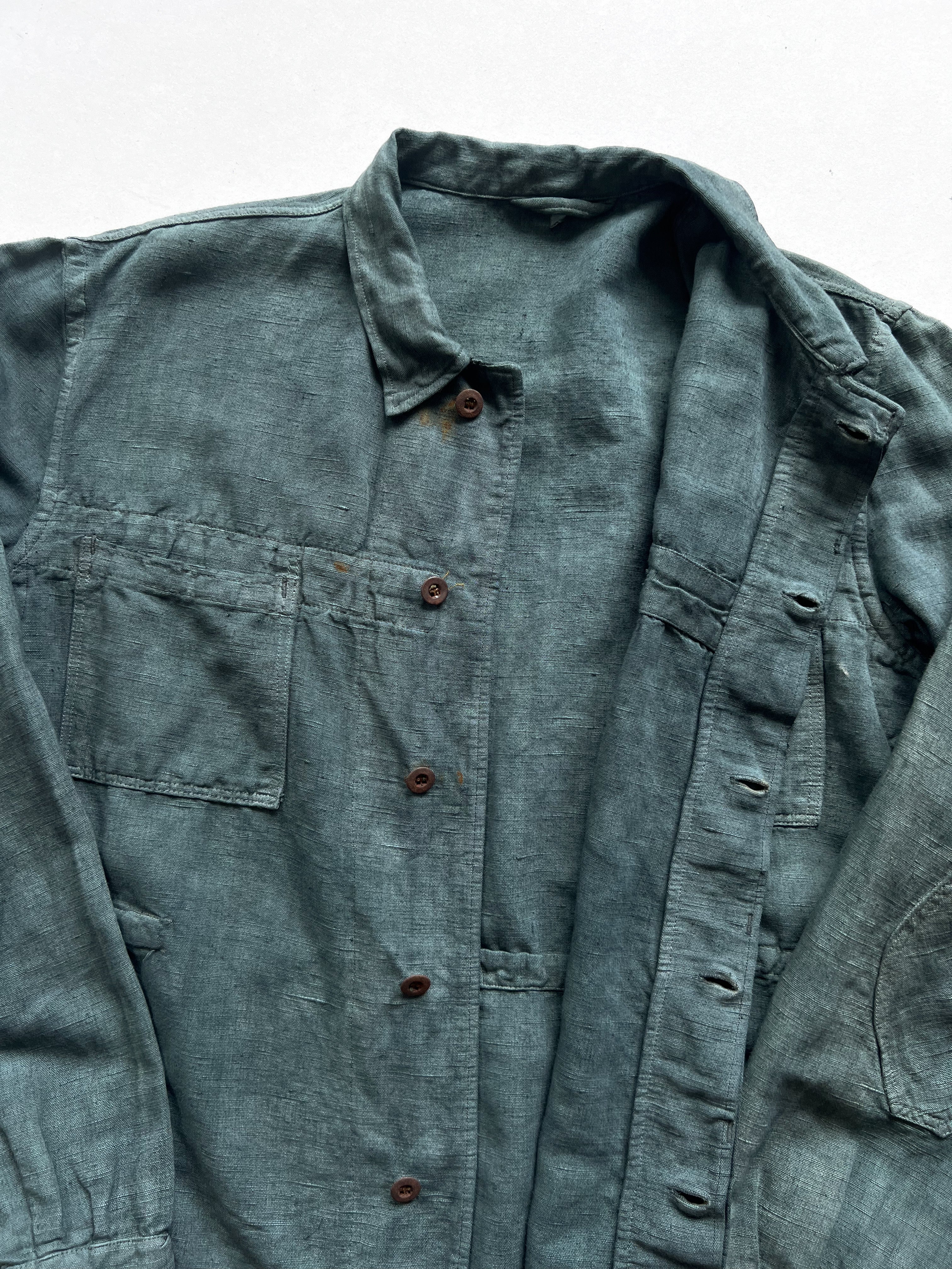 1940S/1950S EUROPE LINEN WORK JACKET (XL)