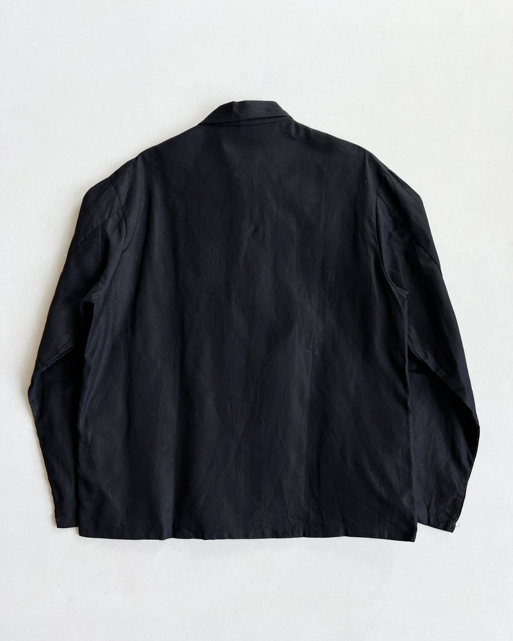 1960S DEADSTOCK BLACK EUROPE BLACK CHORE JACKET (L)