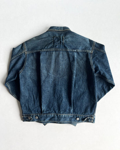 1990S FADED LEVI'S TYPE II SELVEDGE DENIM JACKET (M)