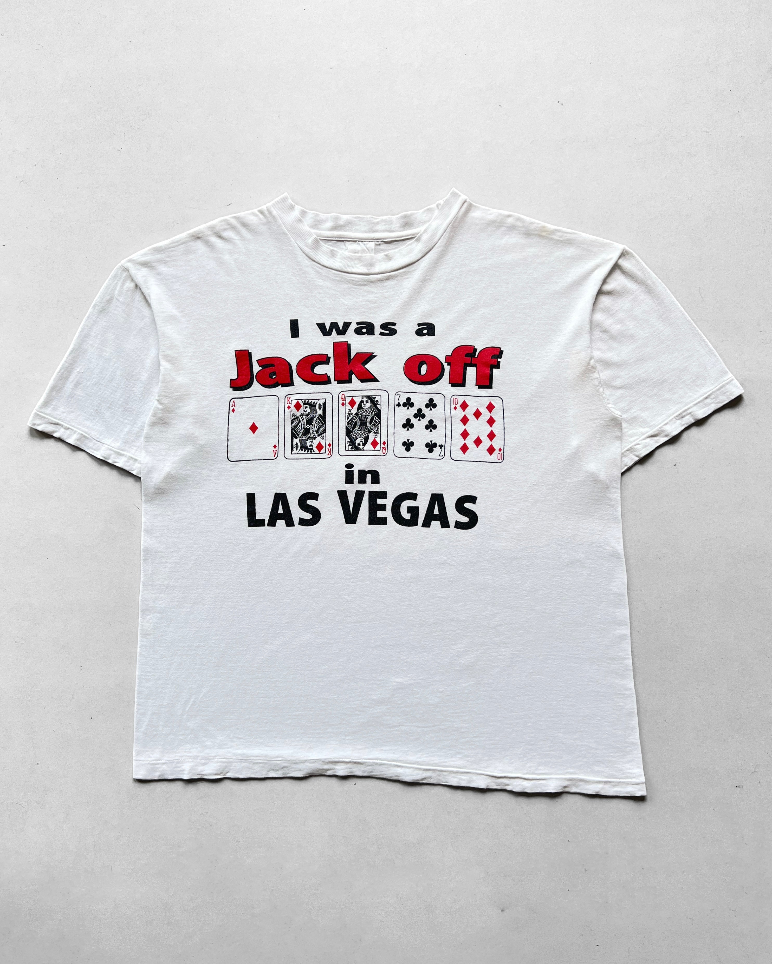 1990S 'I WAS JACK OFF IN LAS VEGAS' SINGLE STITCH TEE (XL)