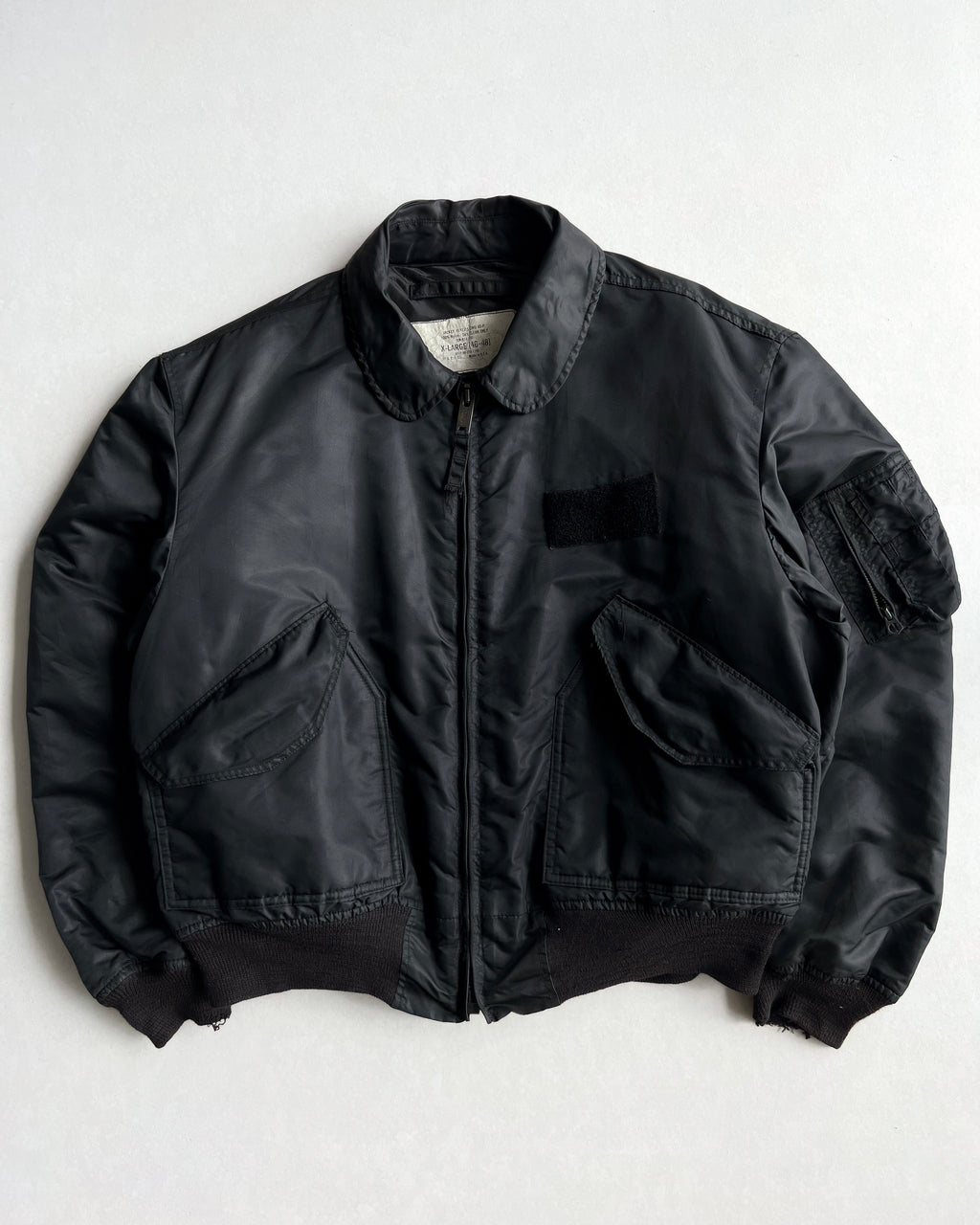 1980S BLACK CWU 45-P USAF FLIGHT JACKET (XL)