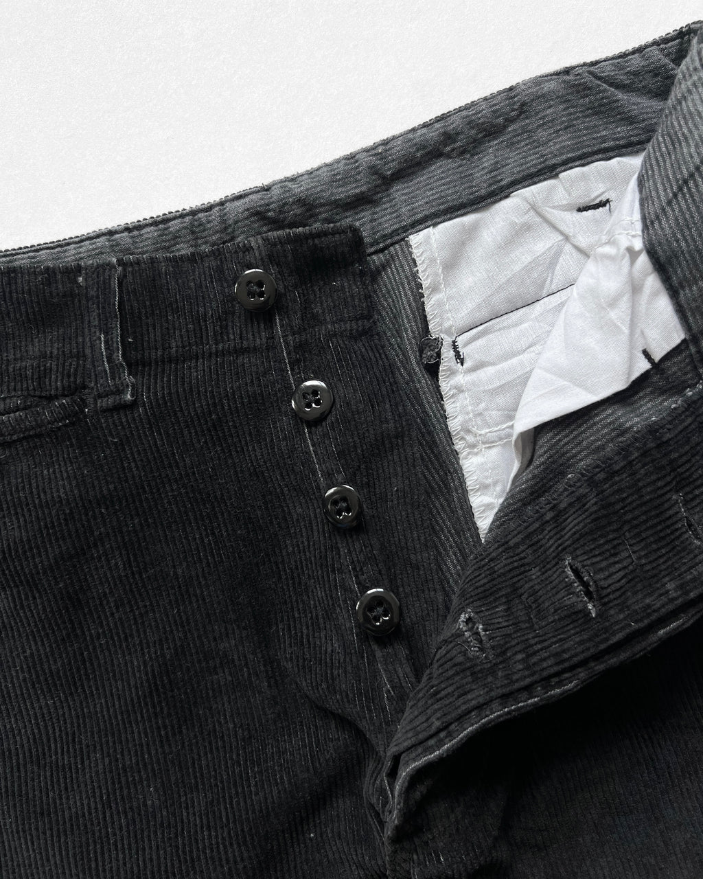 1980S BLACK CORDUROY WORK TROUSERS (32)