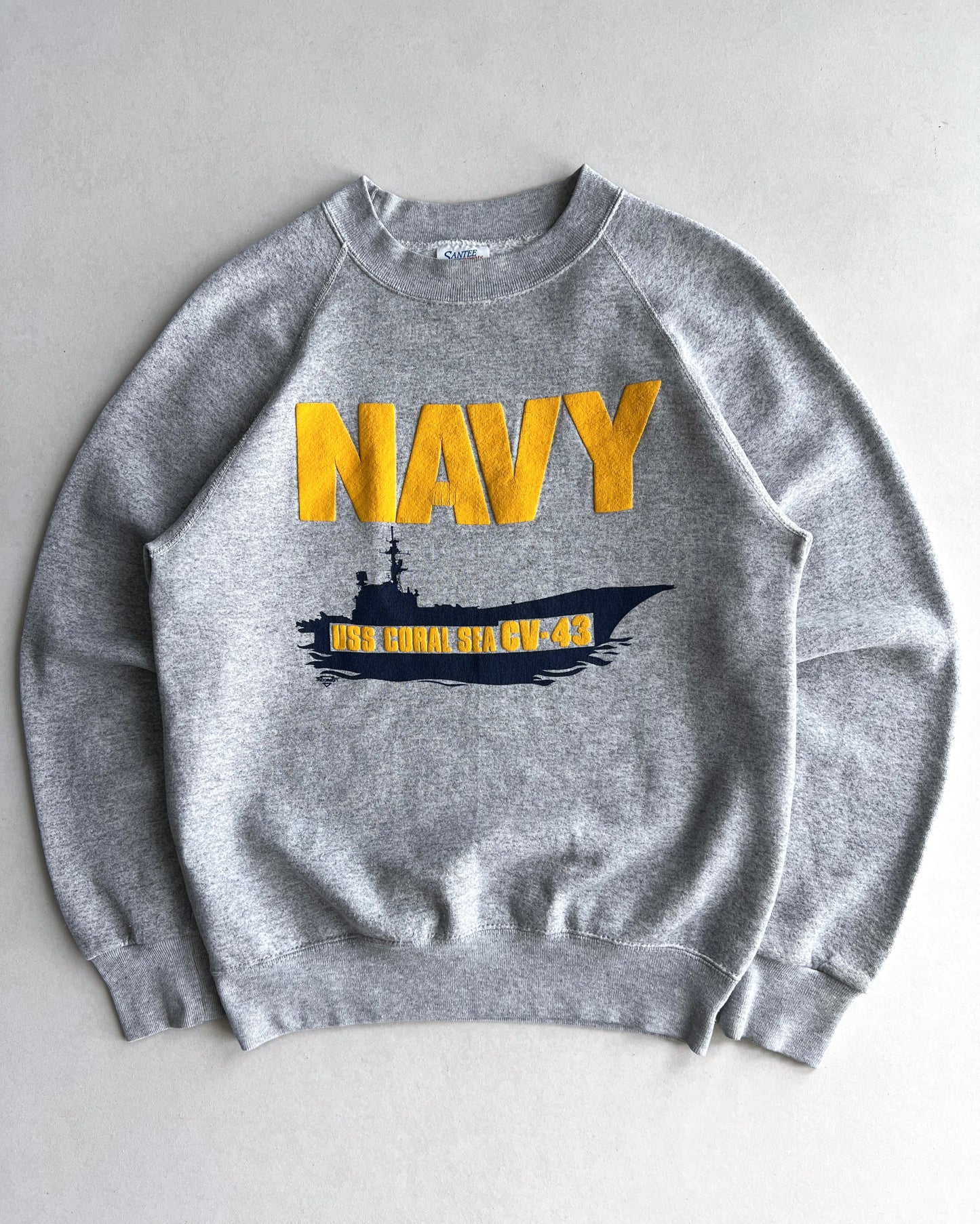 1980S 'US NAVY' RAGLAN SWEATSHIRT (M)