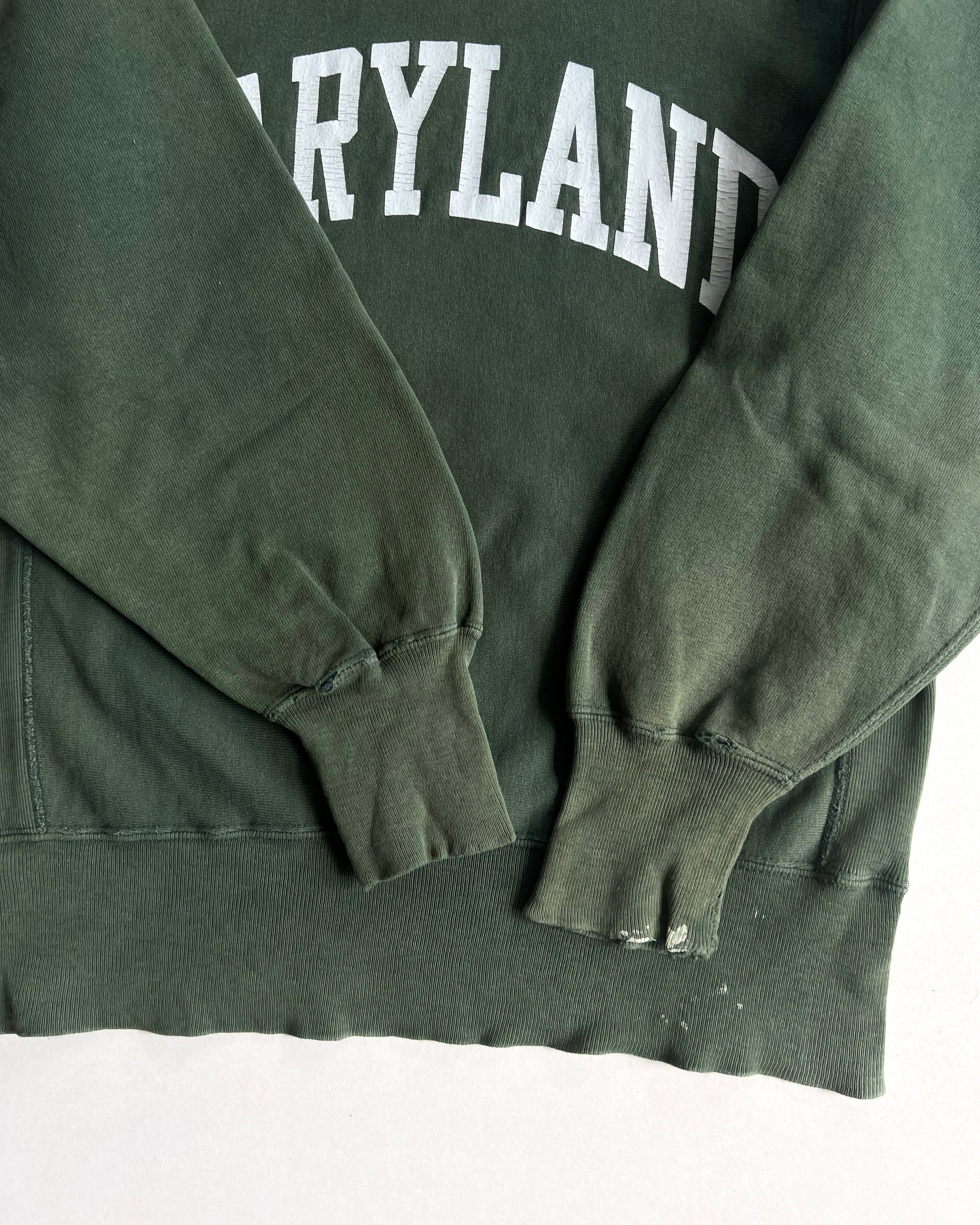 1990S FADED CHAMPION 'MARYLAND' REVERSE WEAVE SWEATSHIRT (M)