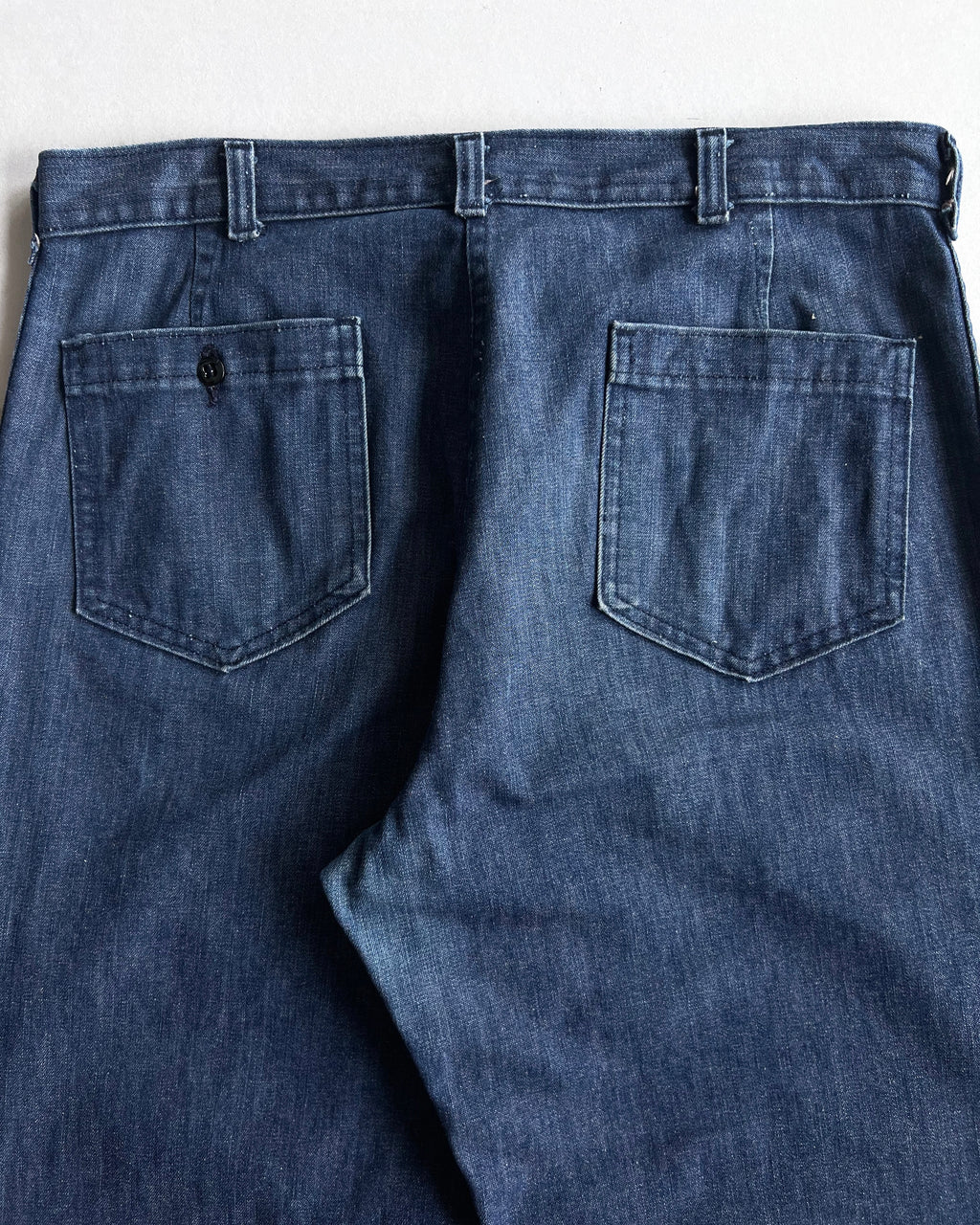1980S NAVDUNGAREE US NAVY SAILOR DENIM BOOTCUT PANTS (34)