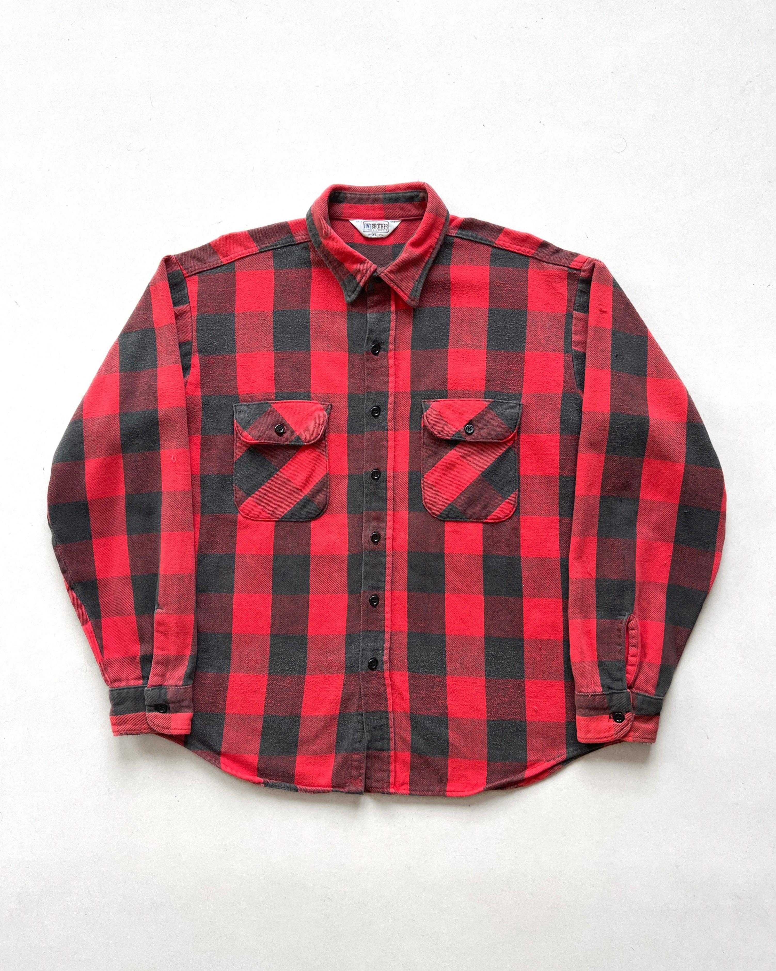 1970S FIVE BROTHER PLAID FLANNEL (XL)