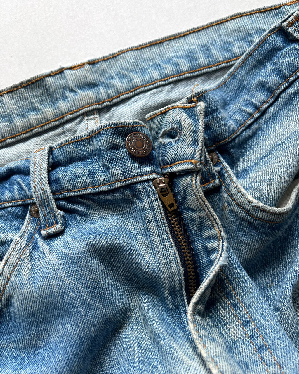 1980S FADED LEVI'S 317 ORANGE TAB FLARE JEANS (34)