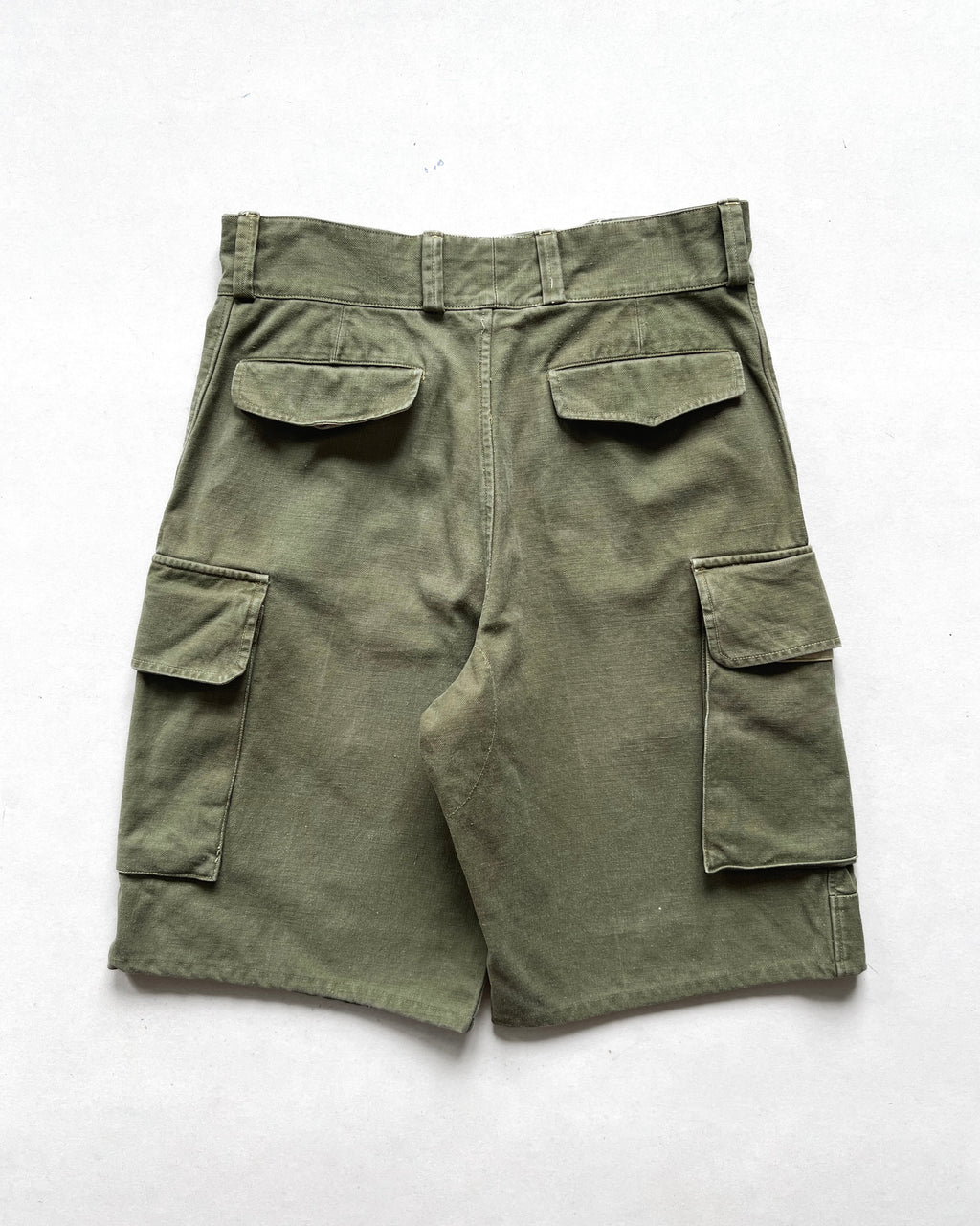 1950S FRENCH ARMY M-47 CUTT-OFF CARGO SHORTS (34)