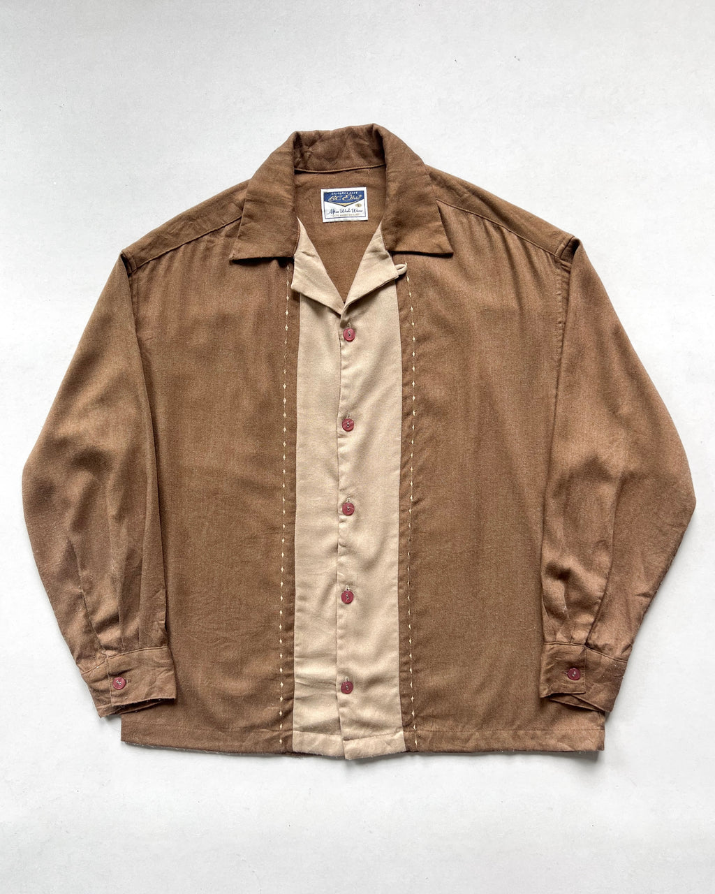 1990S TWO-TONE RAYON ROCKABILLY SHIRT (L)