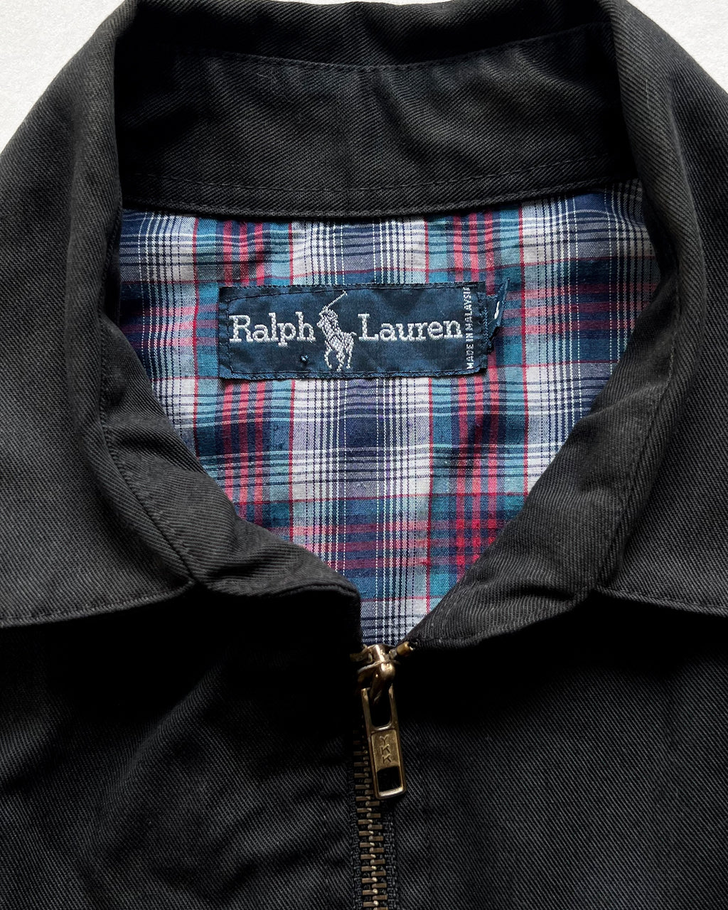 1990S BLACK RALPH LAUREN HARINGTON JACKET (L)