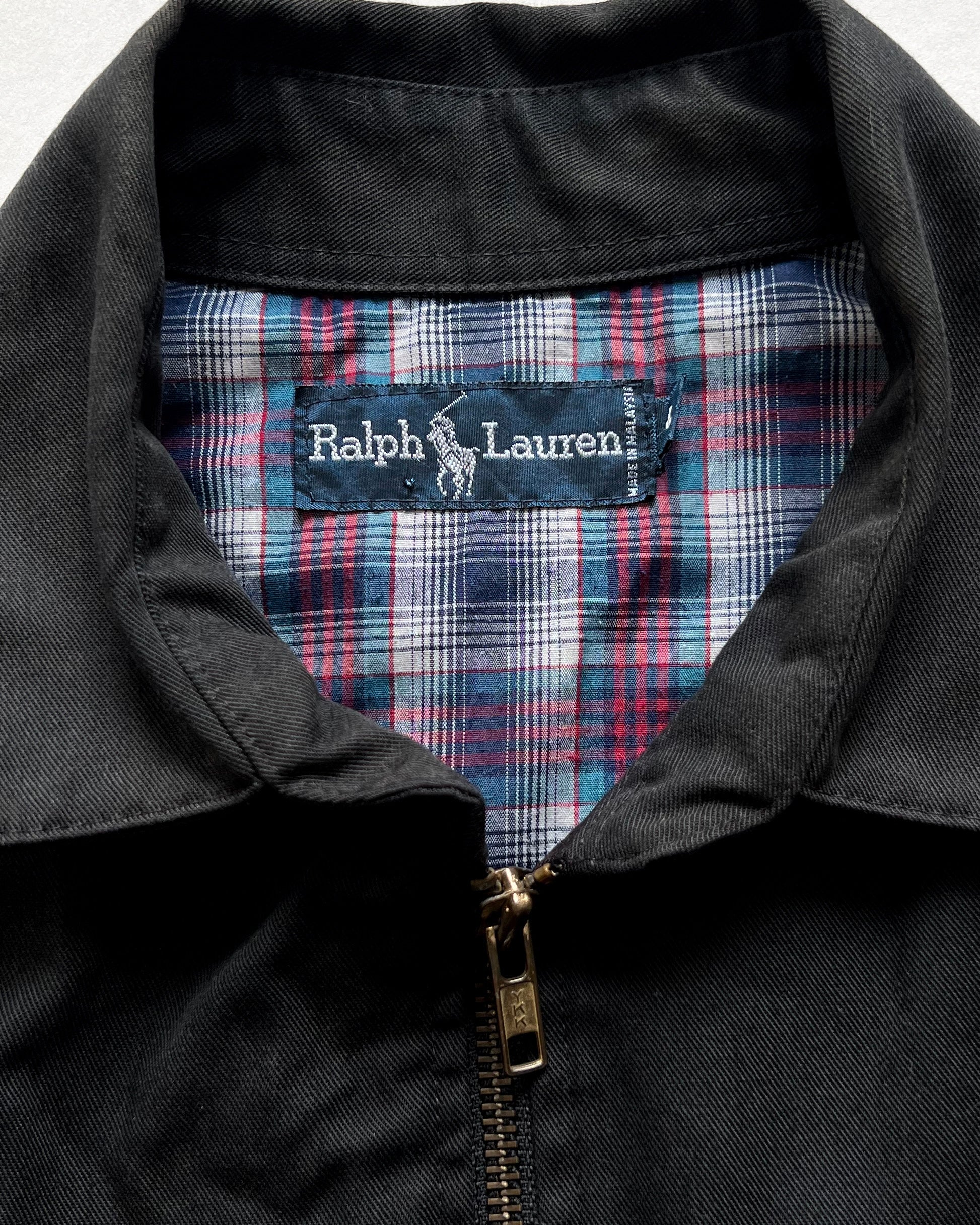 1990S BLACK RALPH LAUREN HARINGTON JACKET (L)