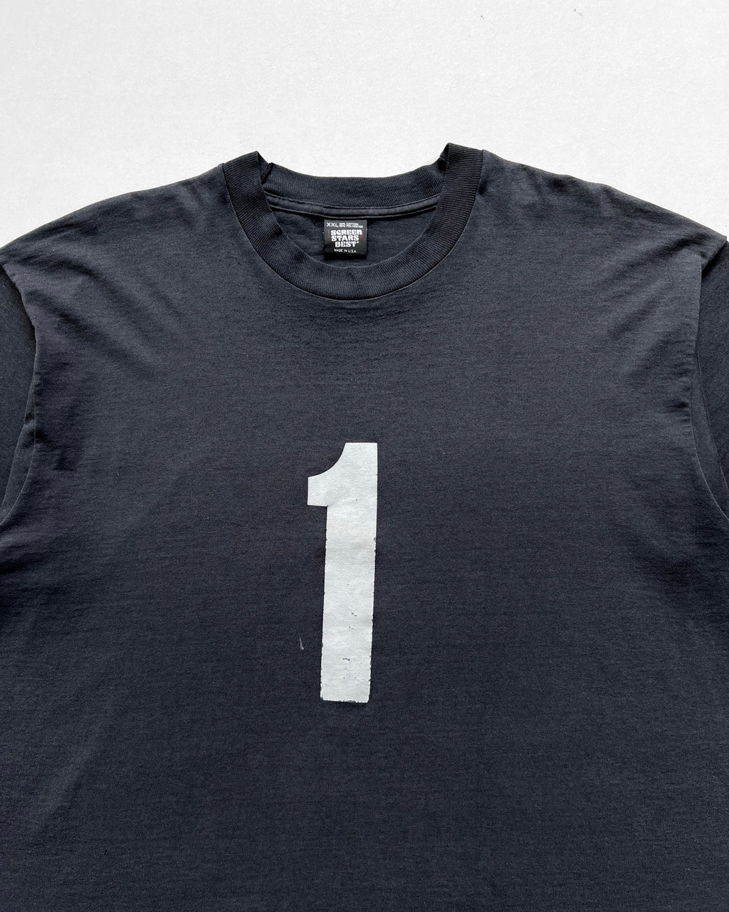 1990S FADED 'NO.1' SINGLE STITCH TEE (XXL)