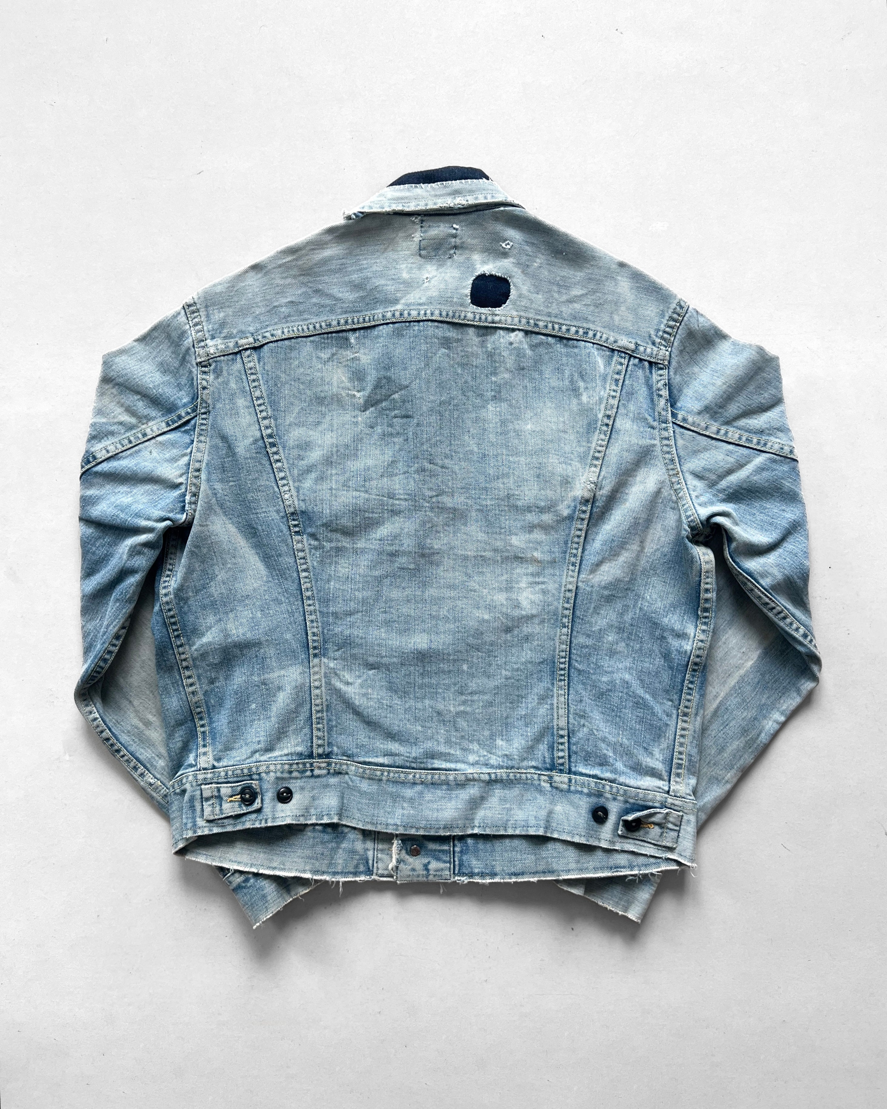 1960S SUN FADED LEE 101-J DENIM JACKET (L)