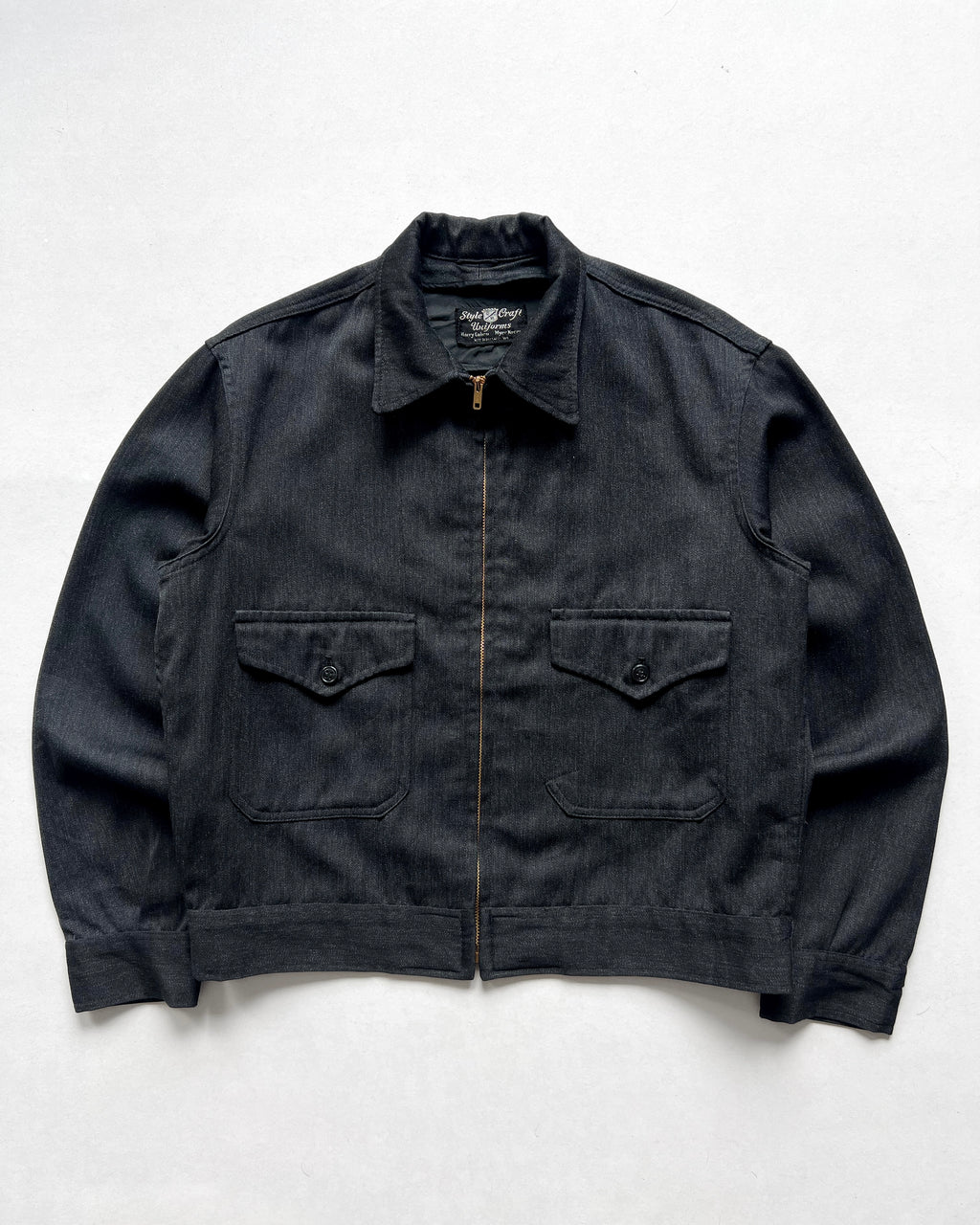 1950S SALT & PEPPER DOUBLE POCKET JACKET (M/L)