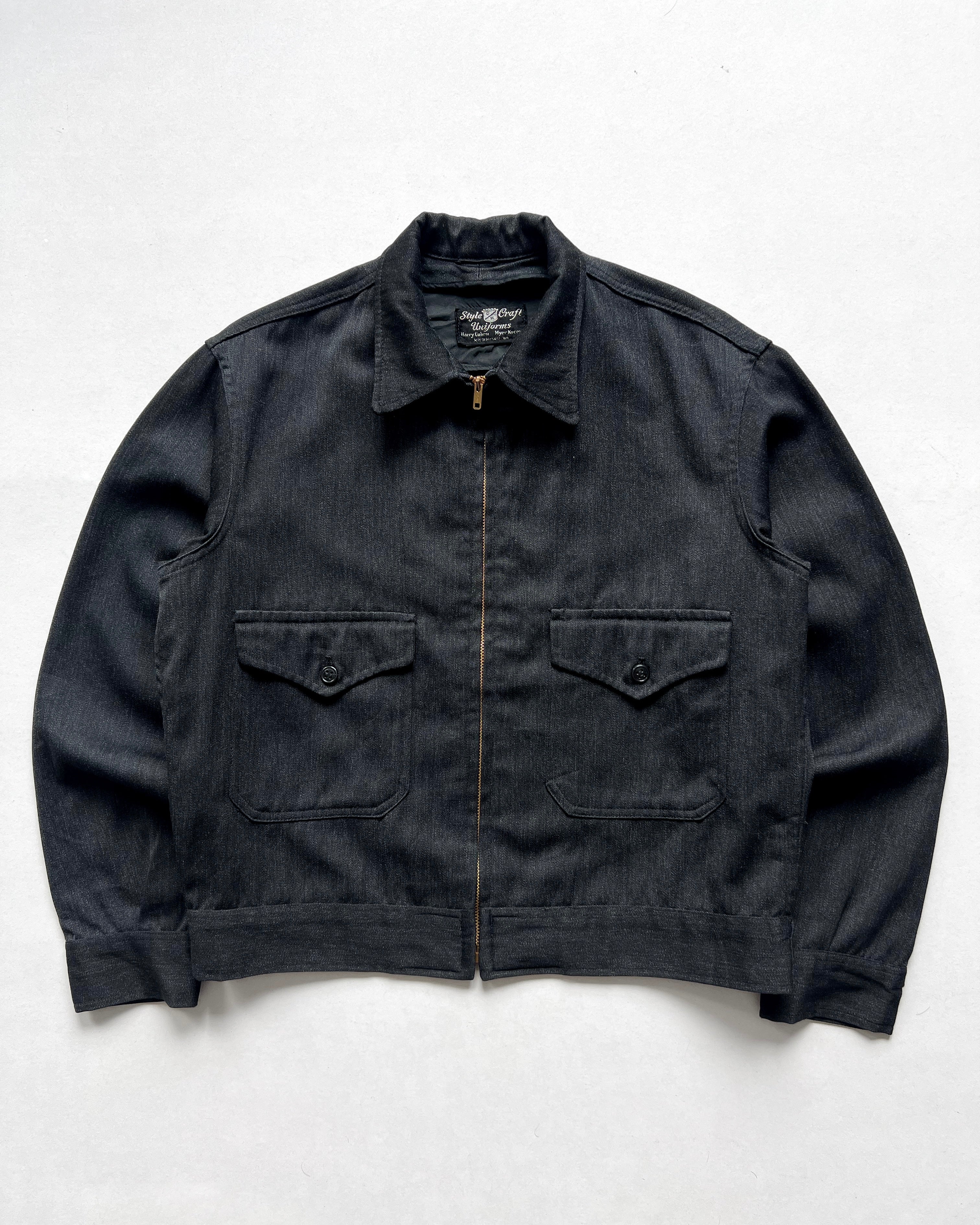 1950S SALT & PEPPER DOUBLE POCKET JACKET (M/L)