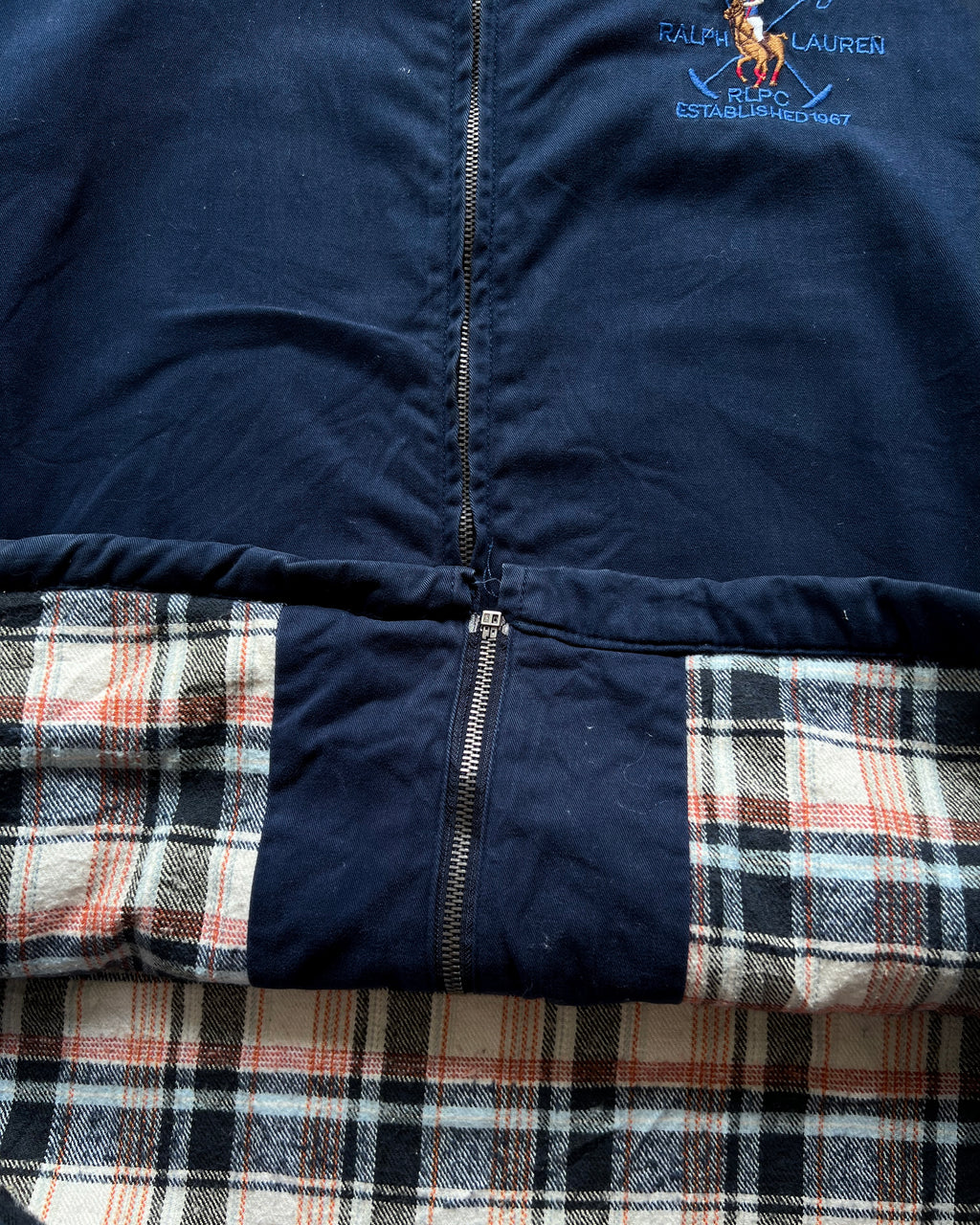 2000S BLUE RALPH LAUREN HARINGTON JACKET (L)