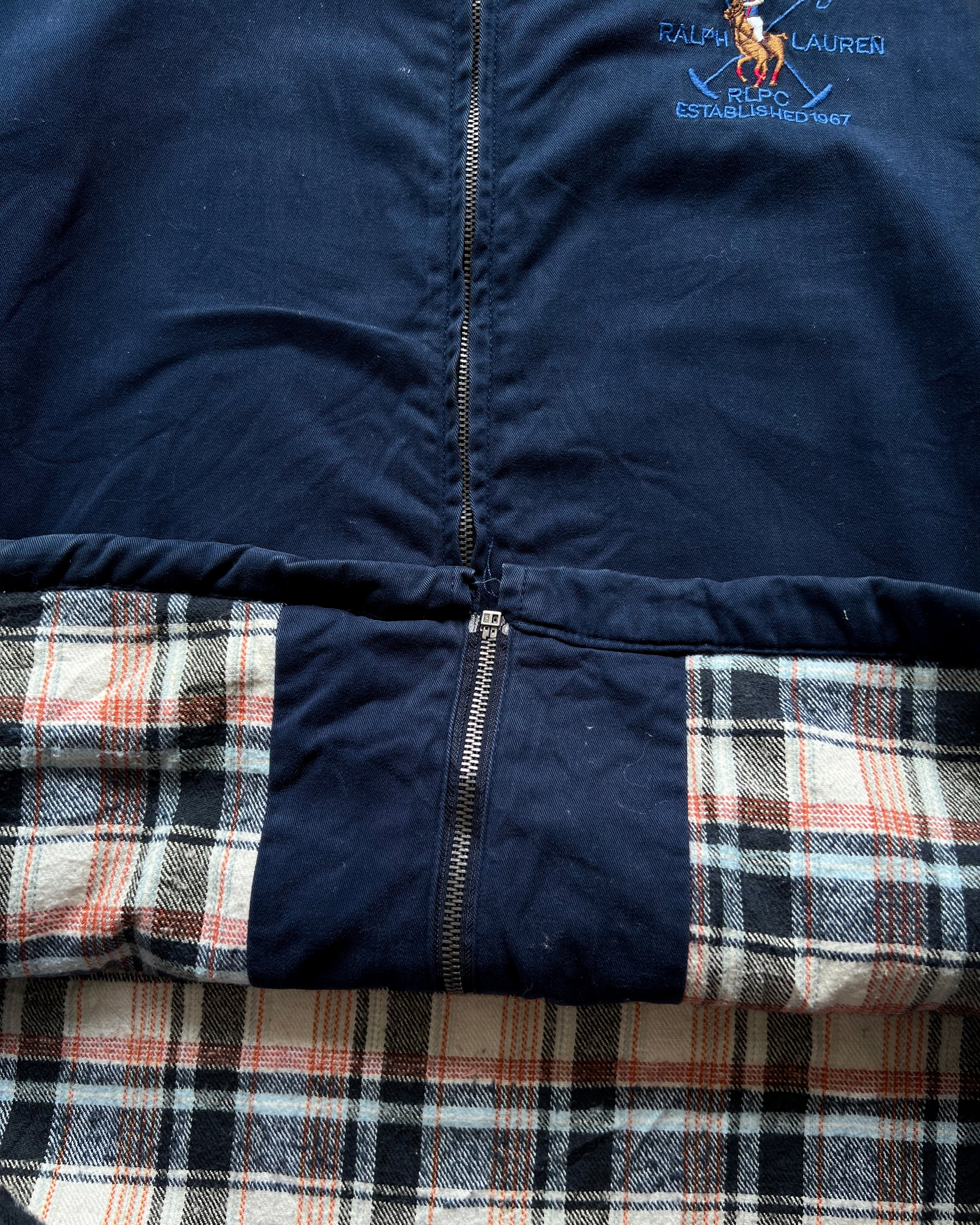 2000S BLUE RALPH LAUREN HARINGTON JACKET (L)