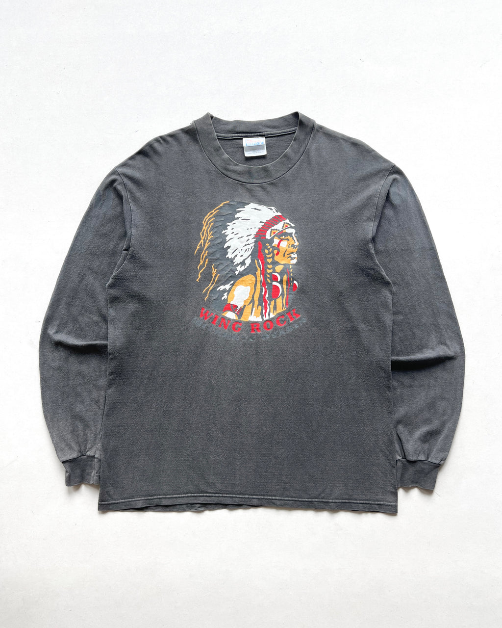 1990S INDIANS 'WING ROCK' LONGSLEEVES TEE (M)