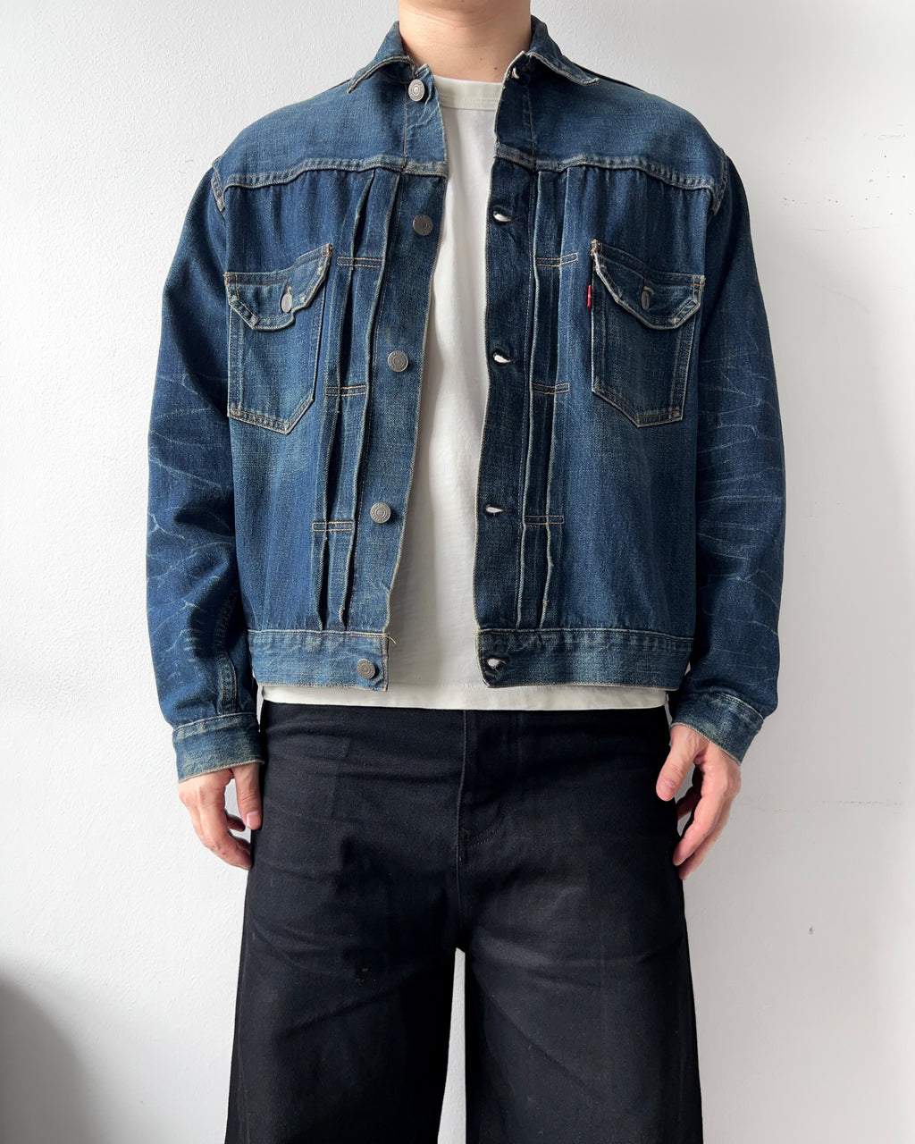 1990S LVC 507 BIG E TYPE II SELVEDGE DENIM JACKET (48)