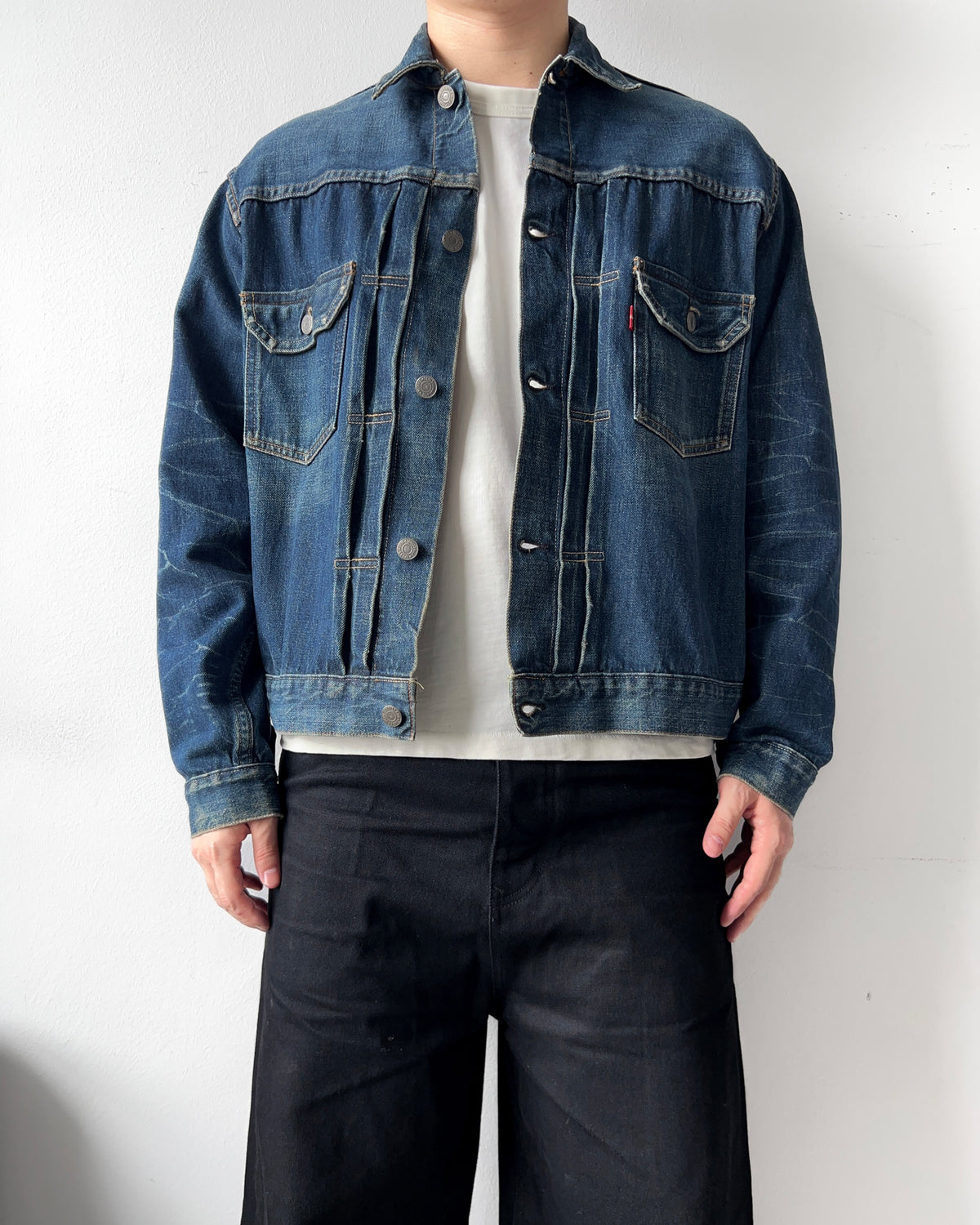 1990S LVC 507 BIG E TYPE II SELVEDGE DENIM JACKET (48)