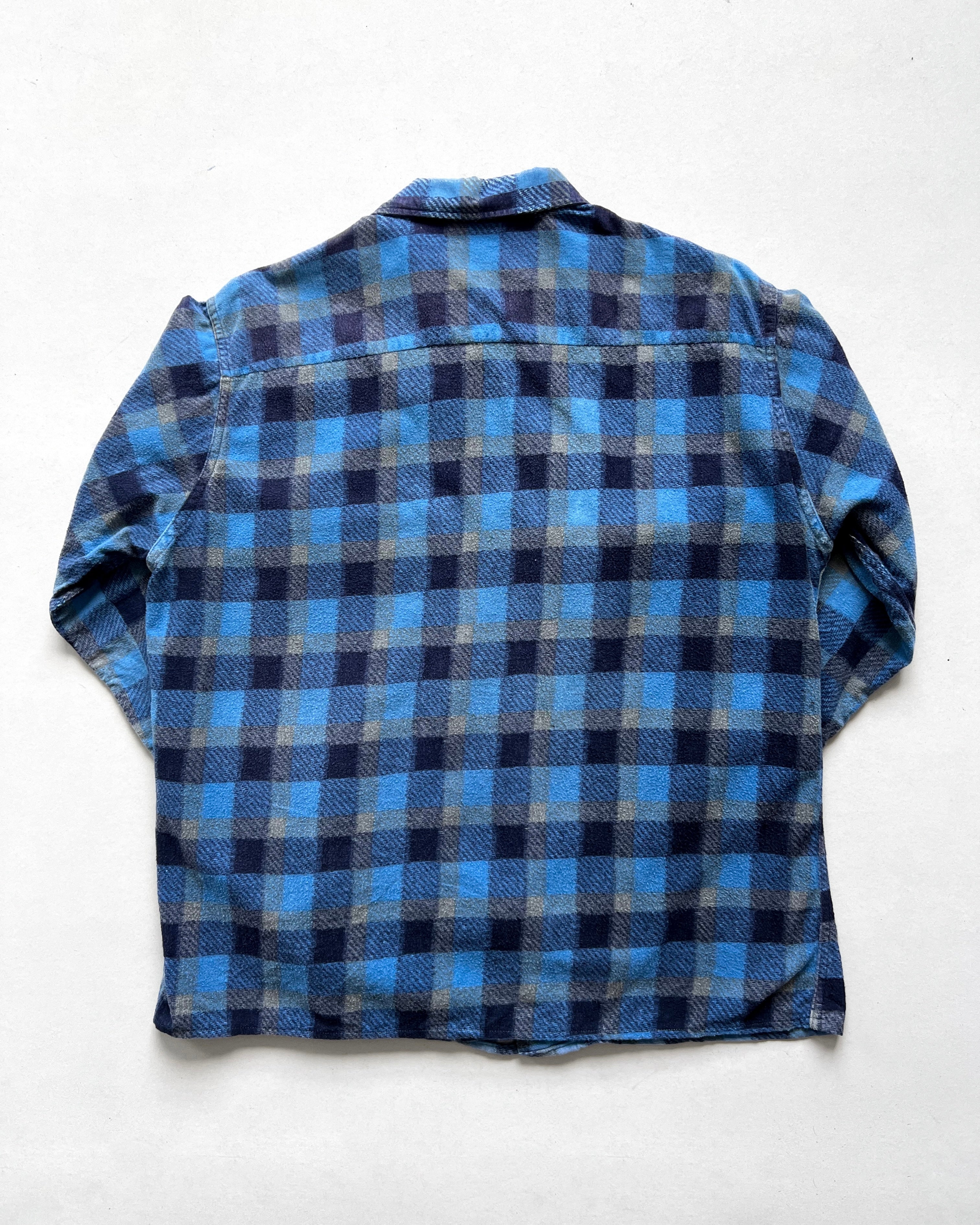 1970S FLEETLINE DOUBLE POCKET PLAID FLANNEL (L)