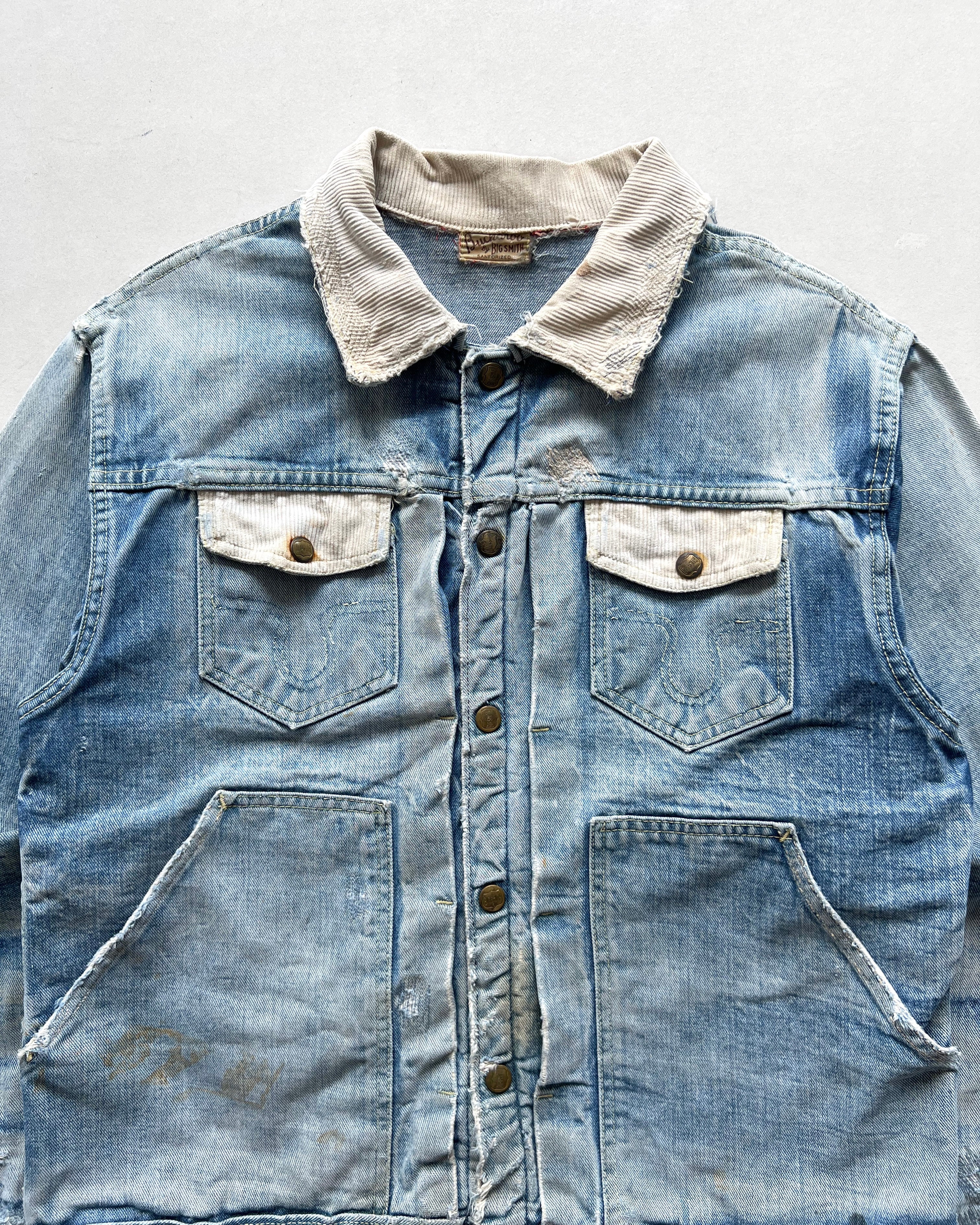 1950S FADED BUCKAROO BY BIG SMITH DENIM JACKET (L)