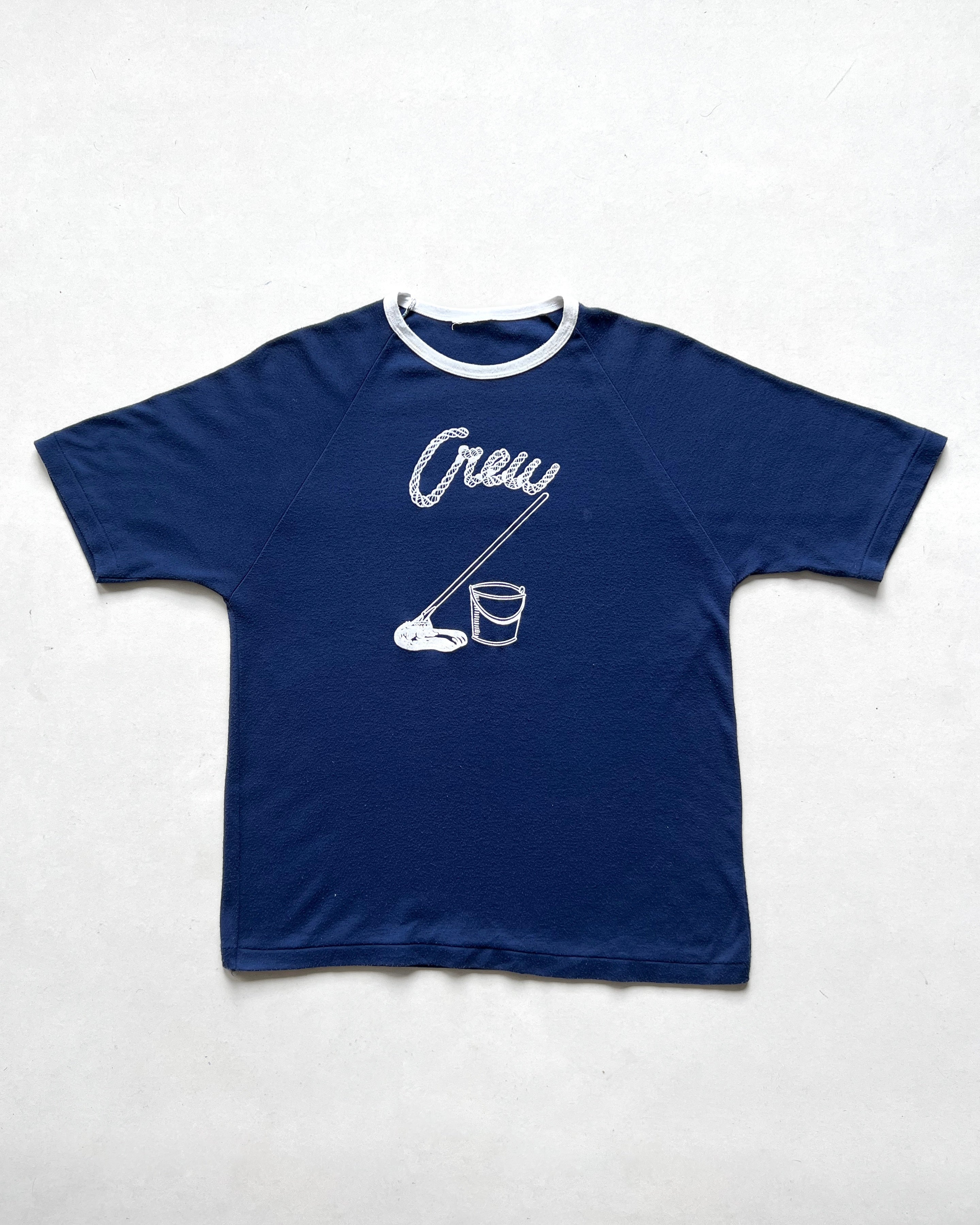1980S 'CREW' RAGLAN RINGER TEE (M)