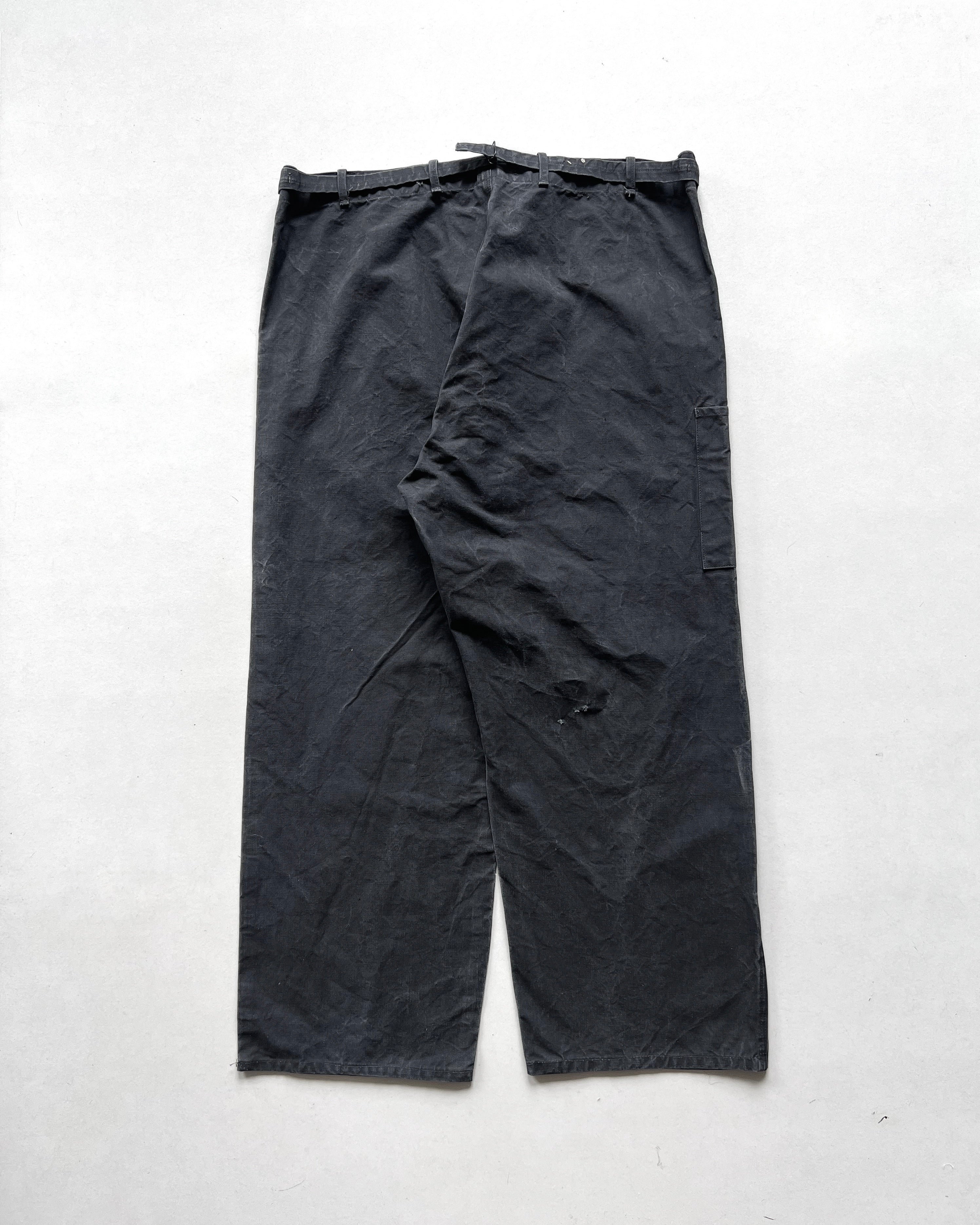 1950S BLACK FRENCH WORK CARPENTER TROUSERS (34-40)