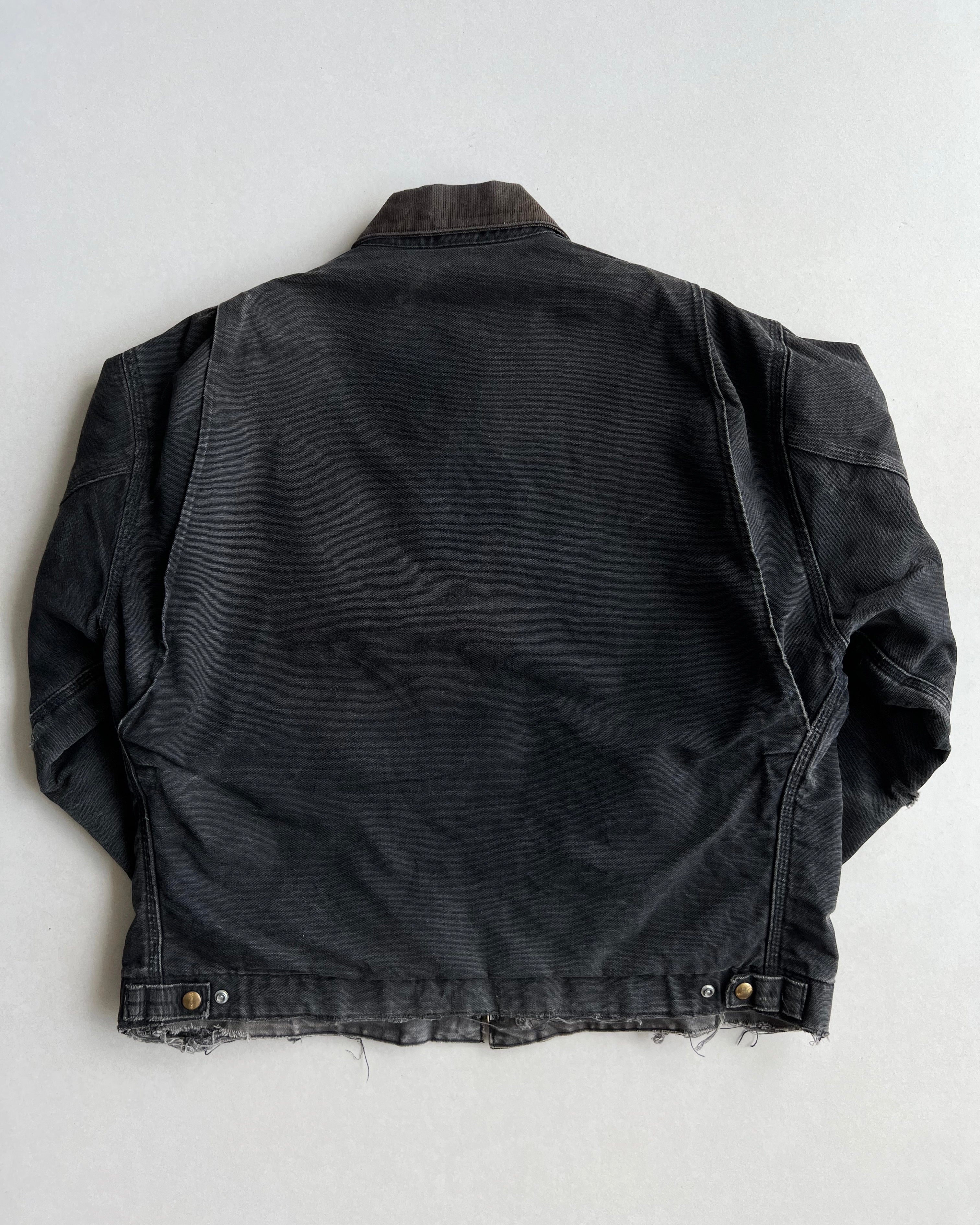 FADED BLACK CARHARTT DETROIT WORK JACKET (L/XL)