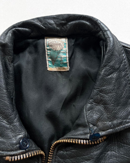 1980S FRENCH ARMY PILOT LEATHER JACKET (L)