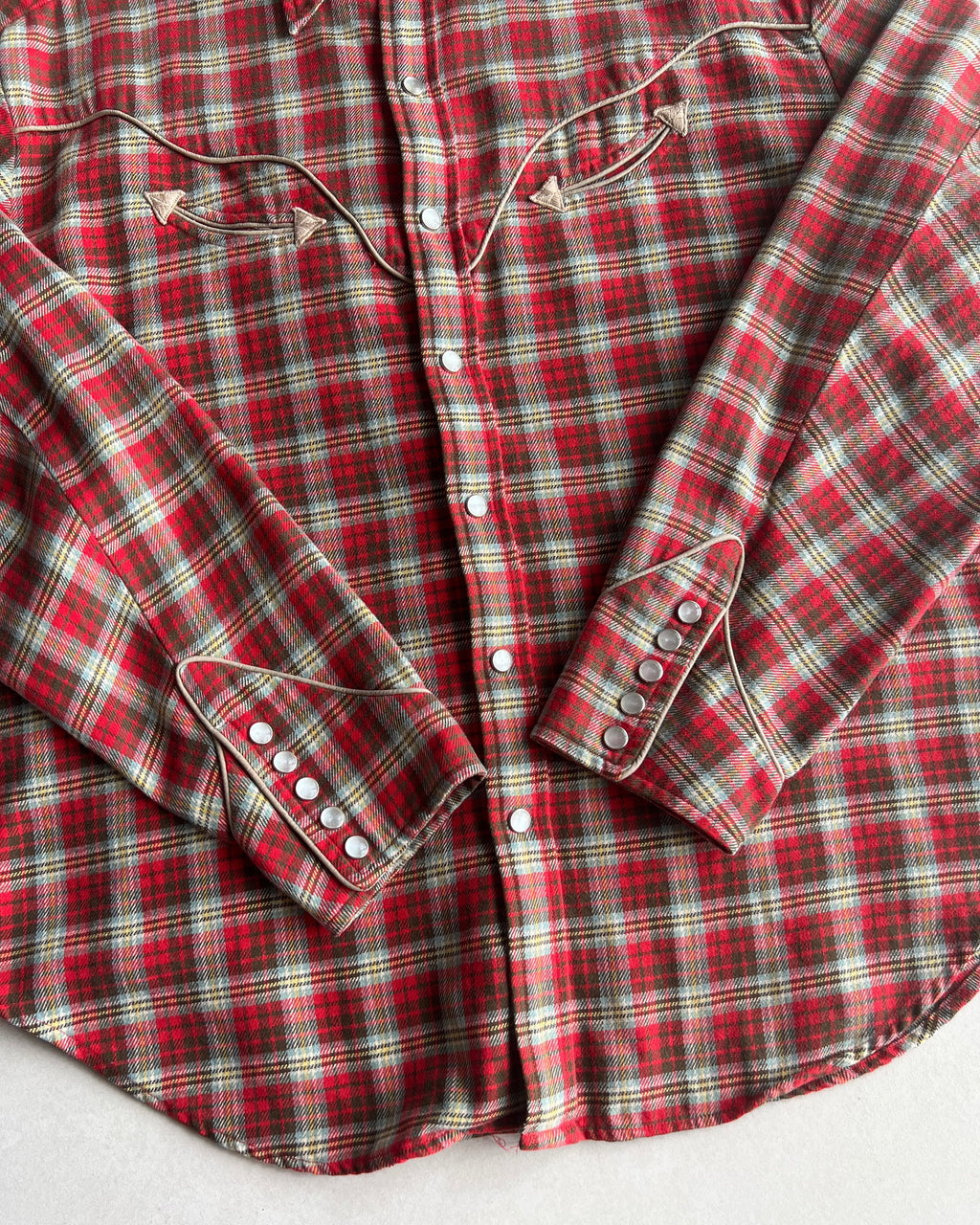 1990S RALPH LAUREN WESTERN BUTTON-UP FLANNEL (S-L)