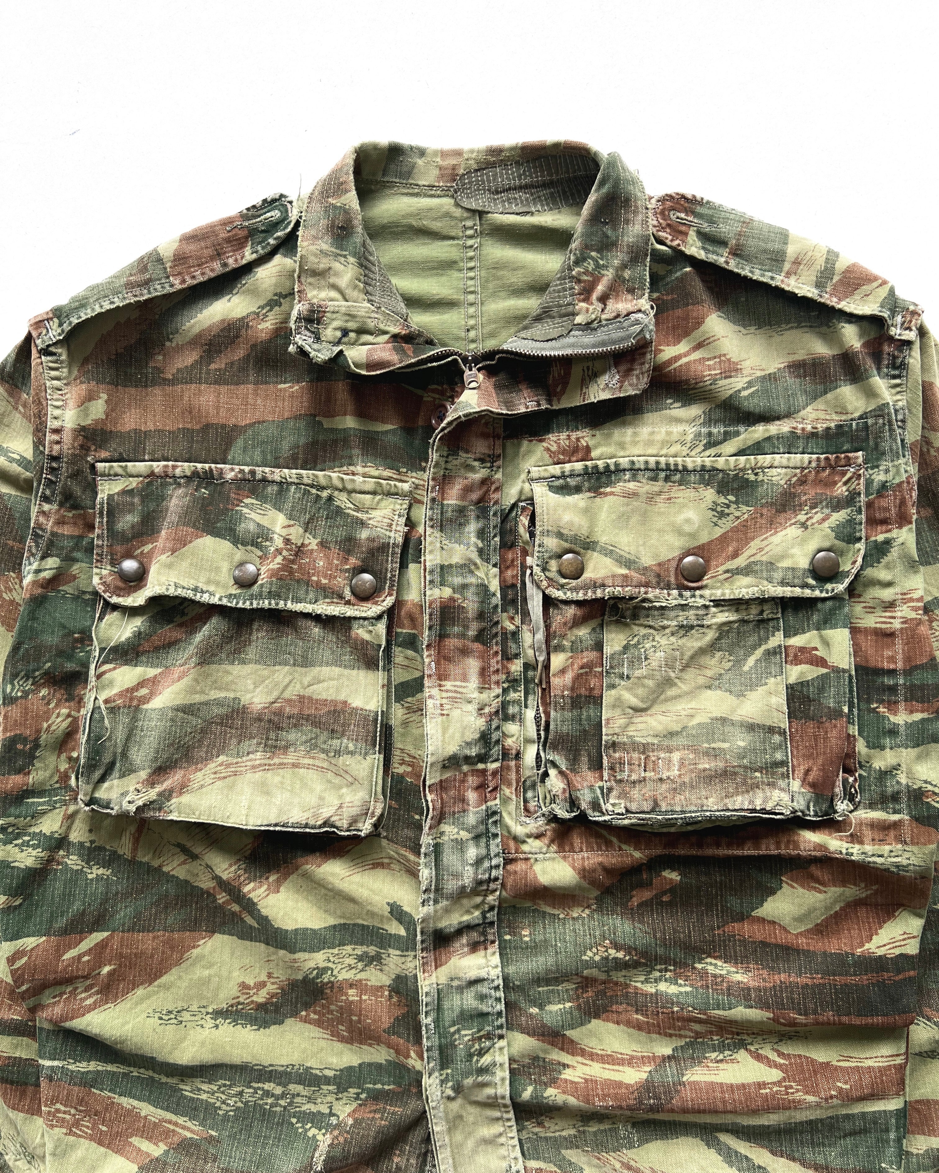 1950S FRENCH LIZARD CAMO PARATROOPER JACKET (L)