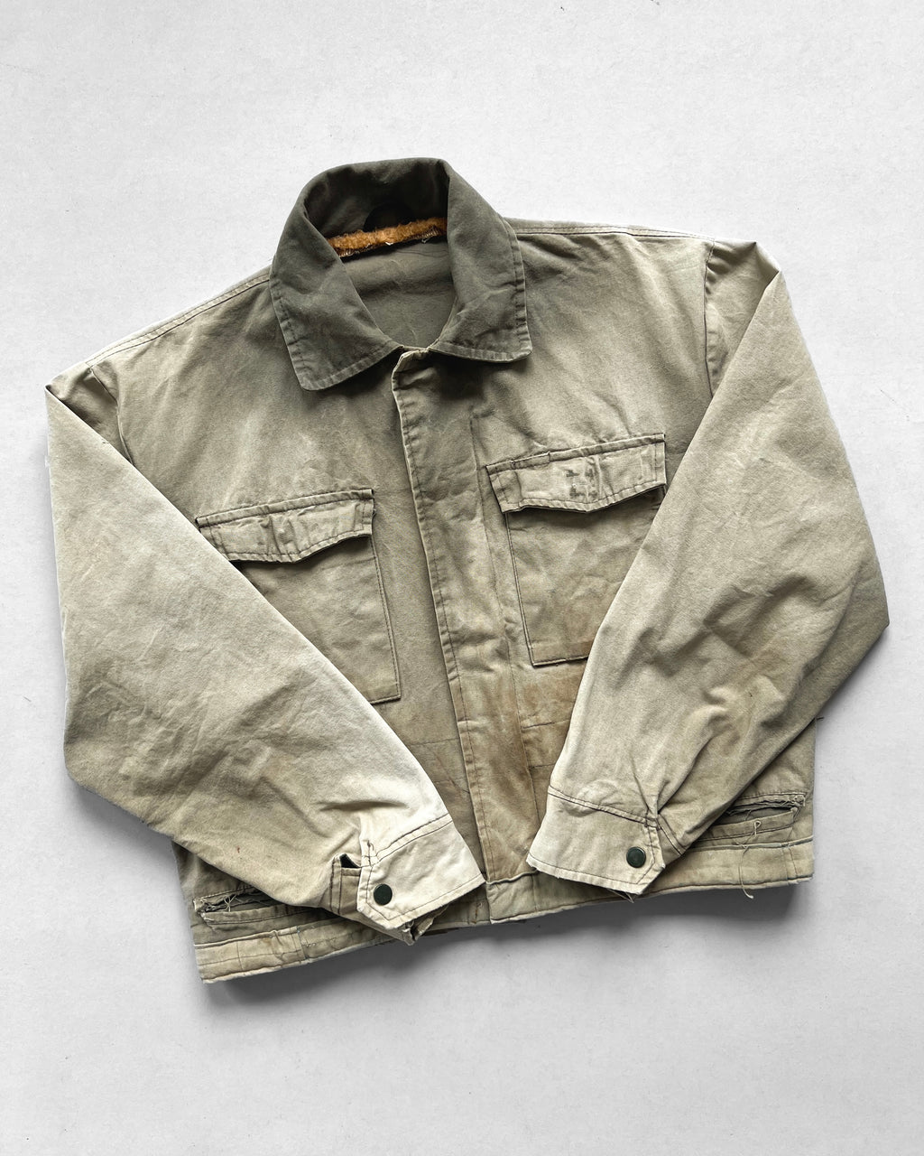 1980S FADED DOUBLE POCKET WORK JACKET (L)