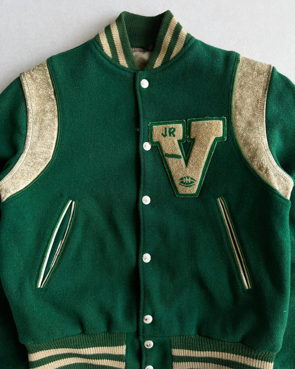 1960S 'V' LETTERMAN REVERSIBLE VARSITY JACKET (M)