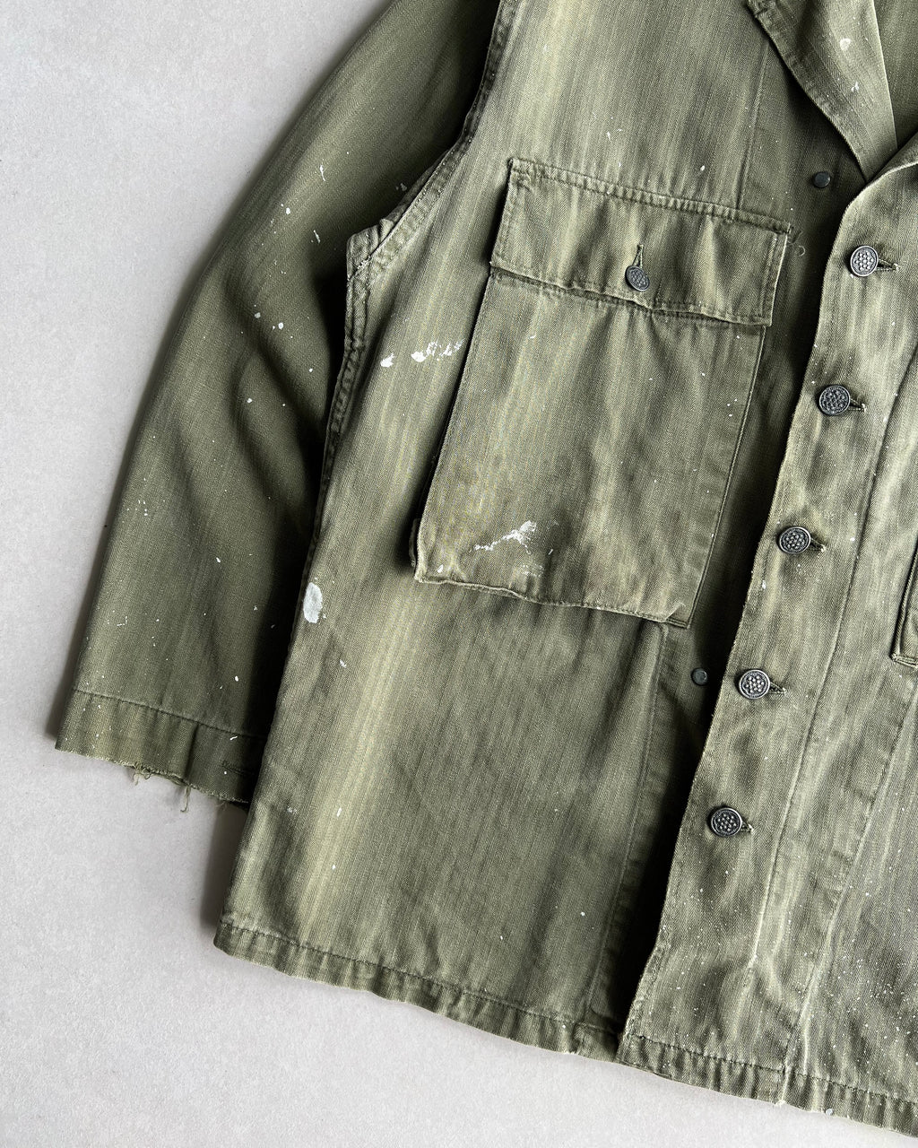 1940S WWII US ARMY HBT 13 STARS M43 JACKET (L)