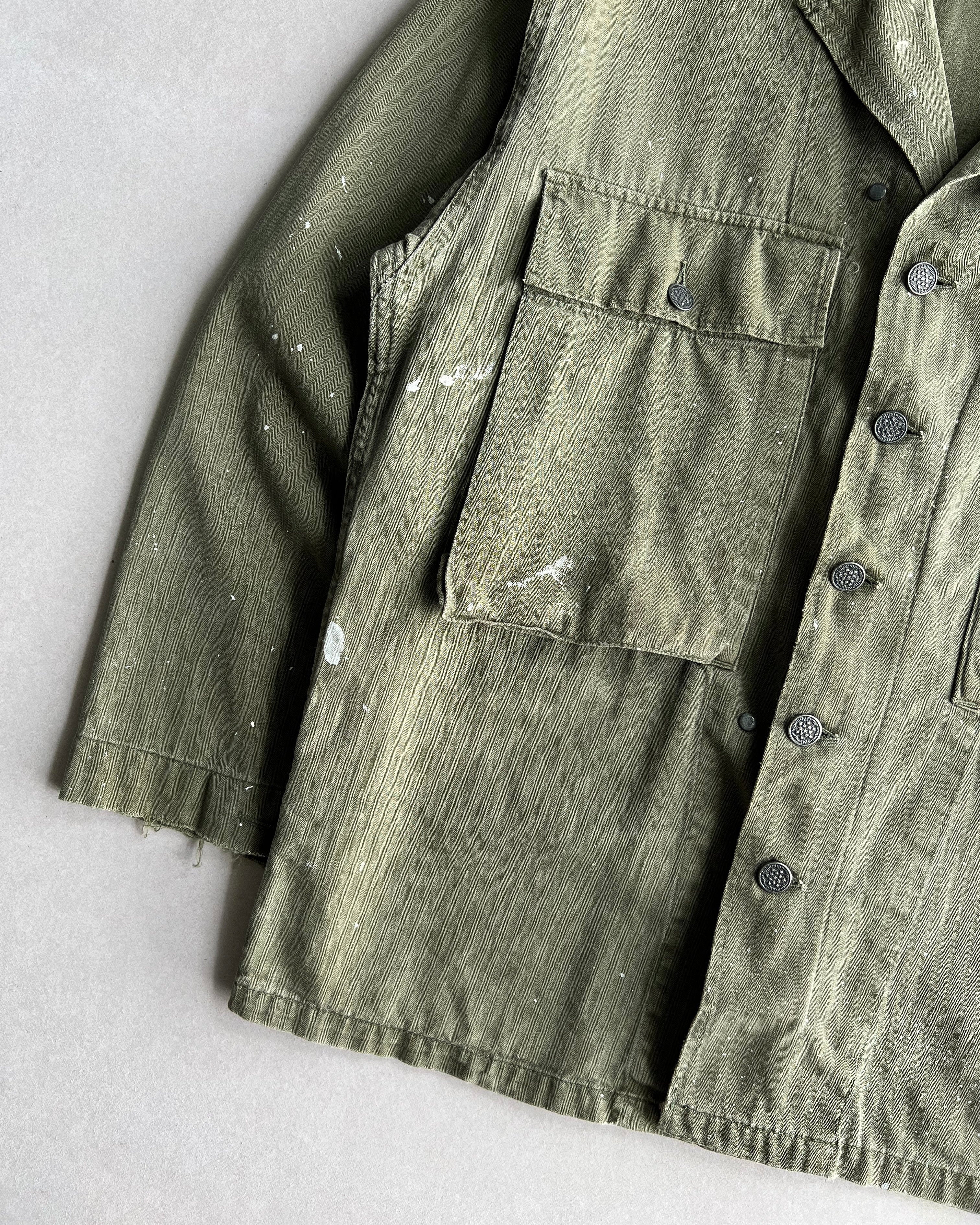 1940S WWII US ARMY HBT 13 STARS M43 JACKET (L)