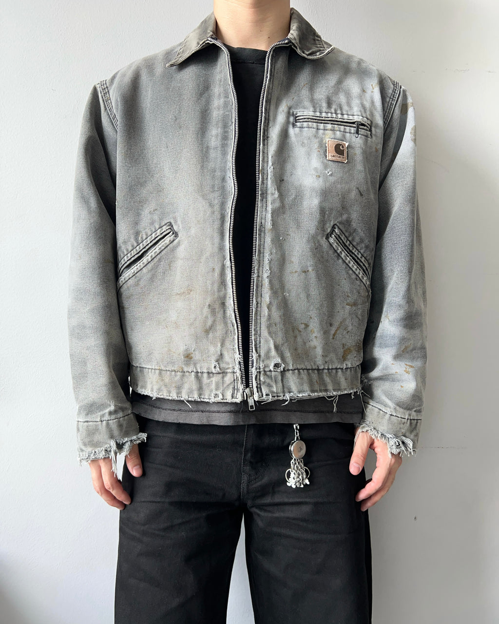 2000S FADED CARHARTT DETROIT WORK JACKET (L)