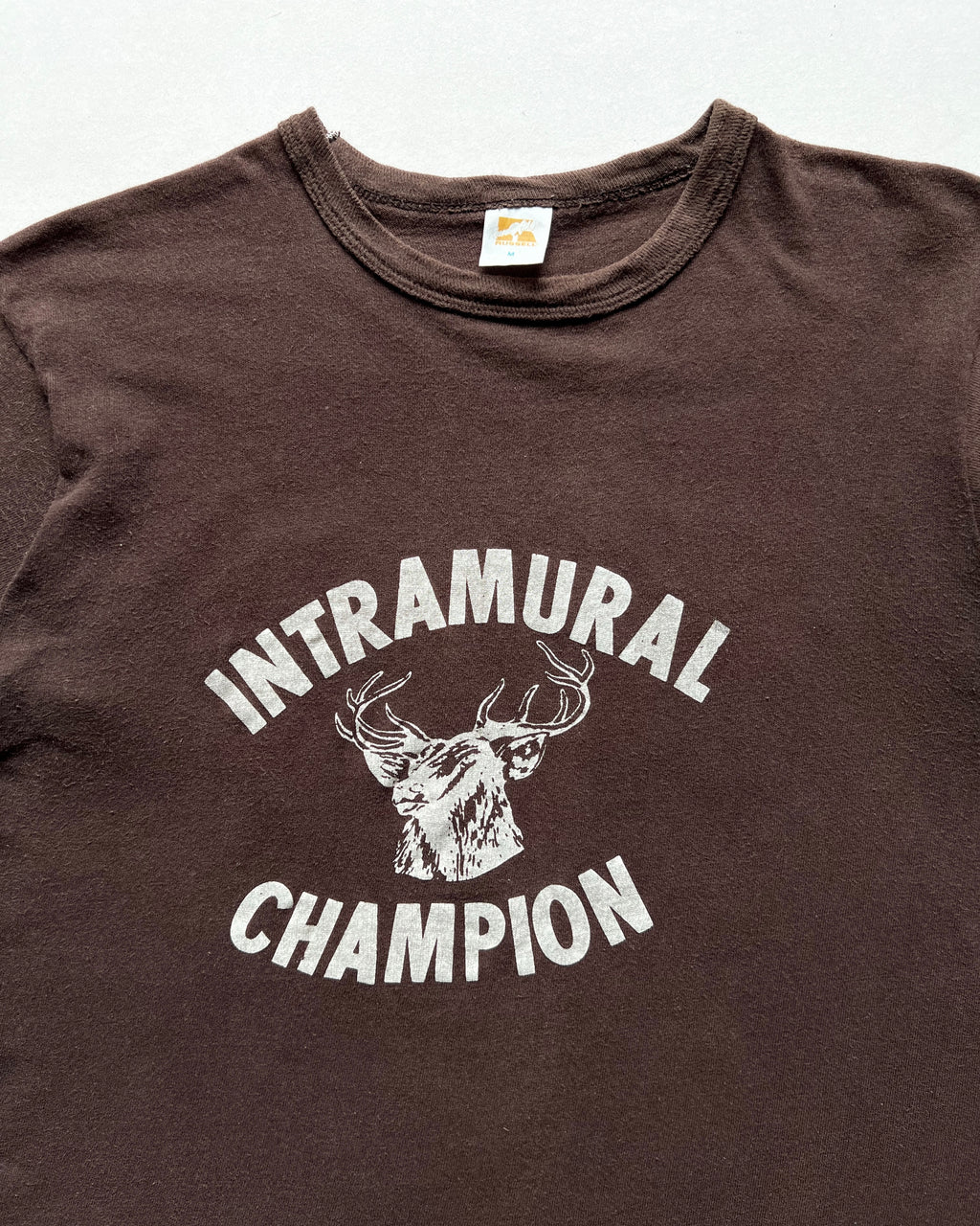 1970S RUSSELL 'INTRAMURAL CHAMPION' SINGLE STITCH TEE (M)