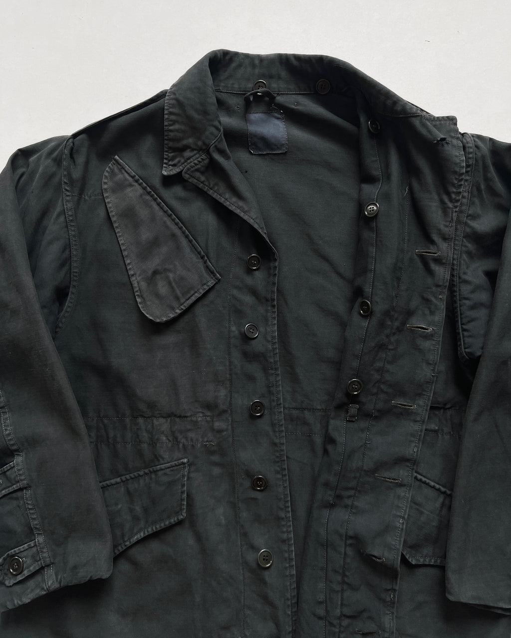 1960S OVERDYED DUTCH ARMY FIELD JACKET (M)