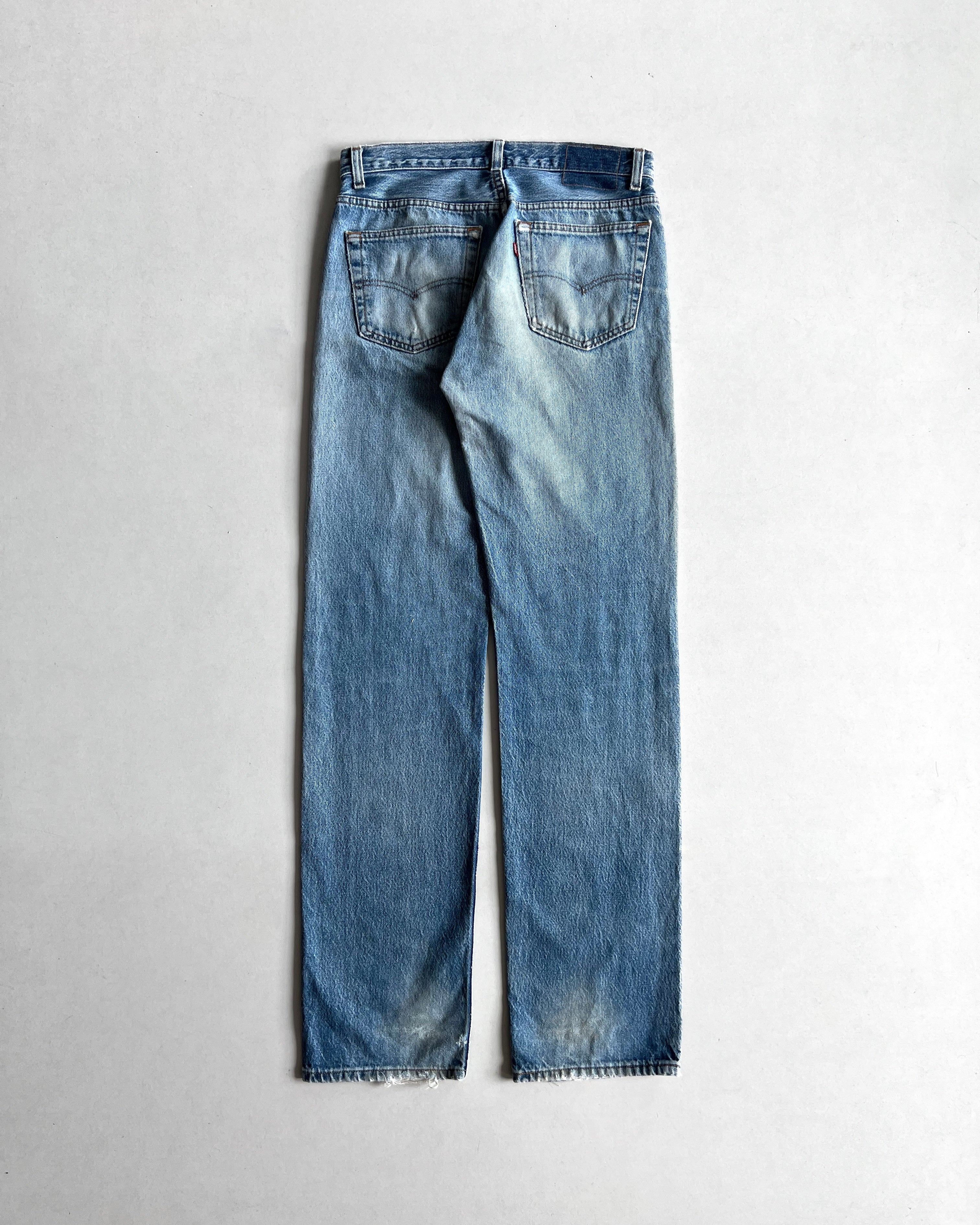 1980S FADED WASHED LEVI'S 501 REPAIRED JEANS (31)