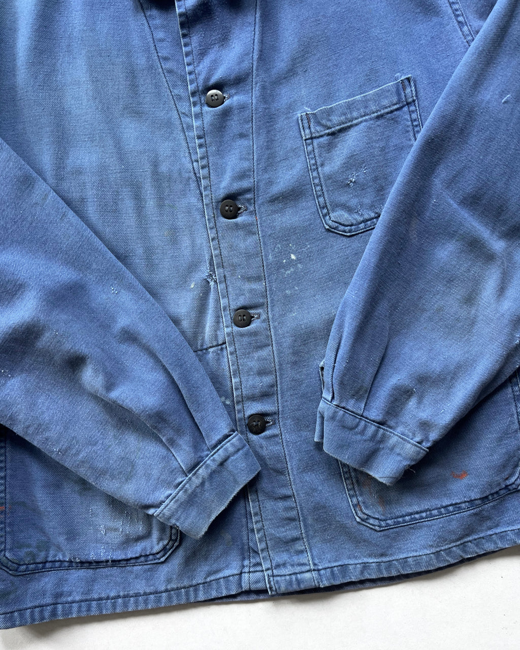 1960S FADED LE MINEUR FRENCH WORK JACKET (L)